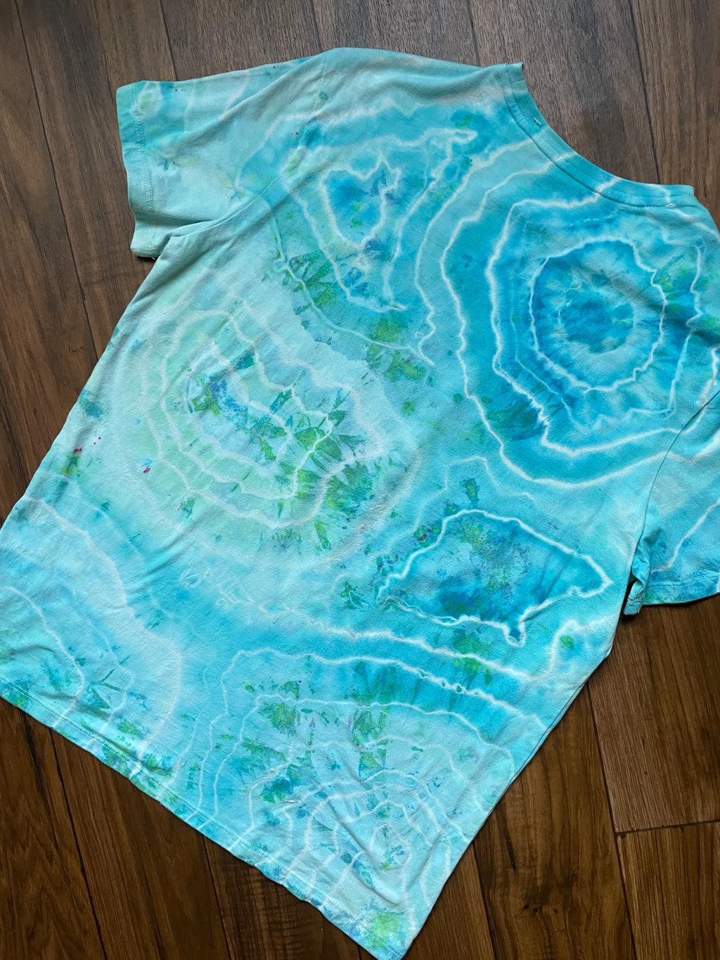 Men's Large Mountain Lake Hammock Handmade Tie Dye Short Sleeve T-Shirt