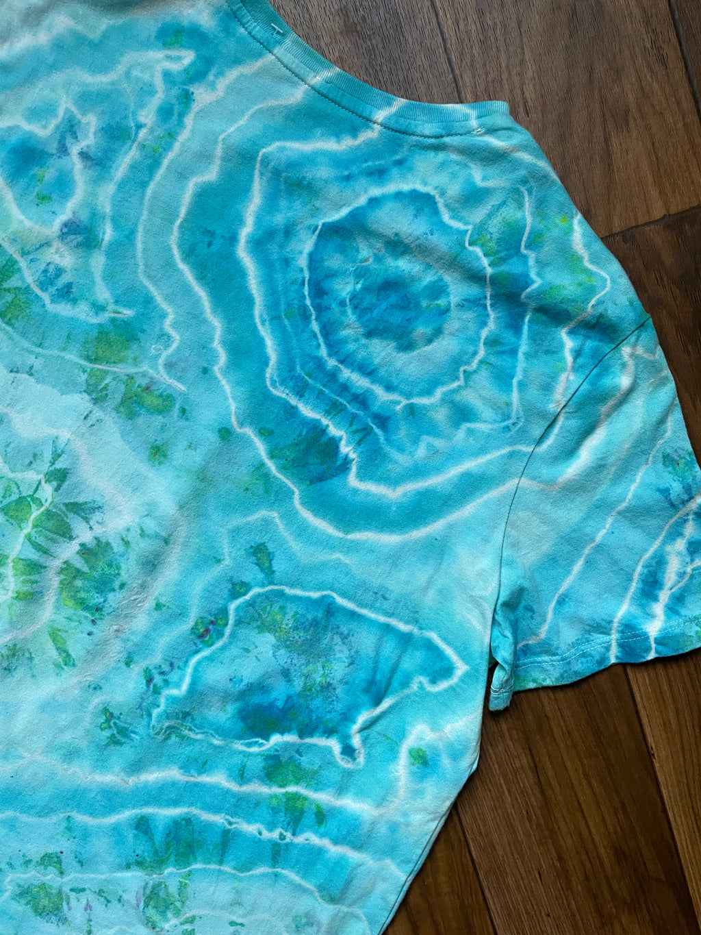 Men's Large Mountain Lake Hammock Handmade Tie Dye Short Sleeve T-Shirt