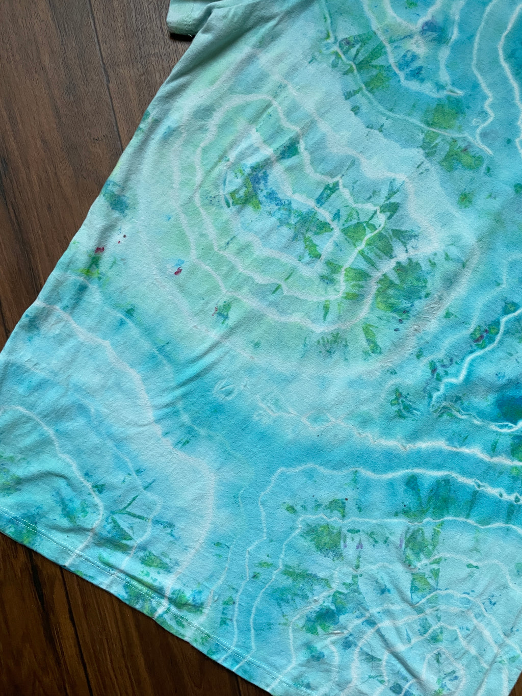 Men's Large Mountain Lake Hammock Handmade Tie Dye Short Sleeve T-Shirt