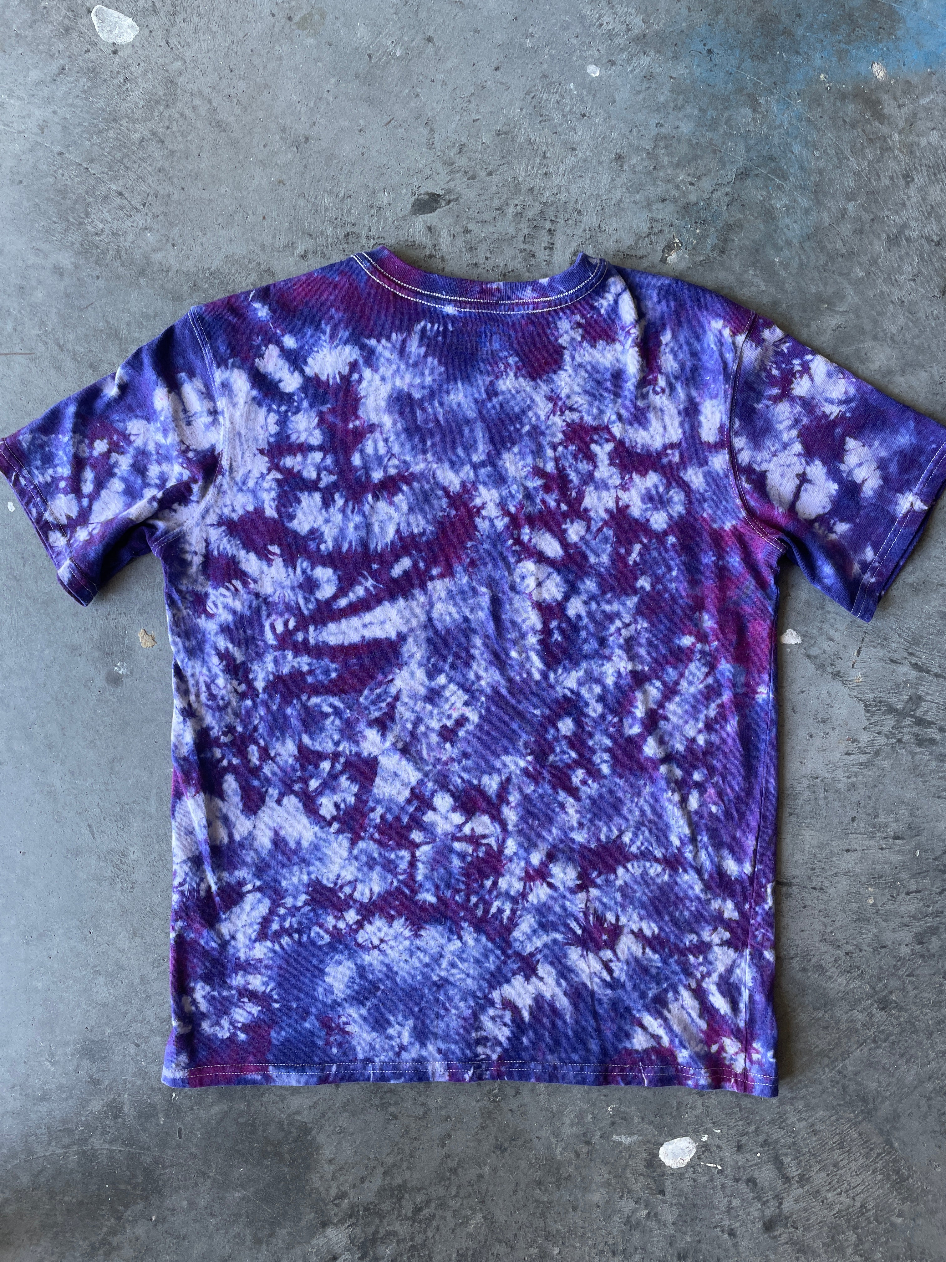 Carhartt Short Sleeve Purple and Blue Tie Dye T-Shirt | One-of-a-Kind | Youth Medium (8-10)