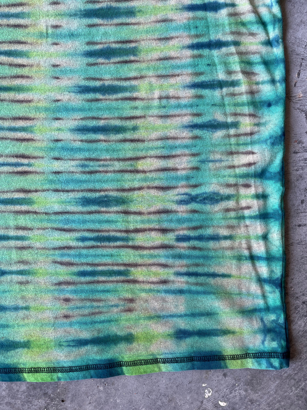 Carhartt Short Sleeve Black and Green Reverse Tie Dye T-Shirt | One-of-a-Kind | Men's Medium