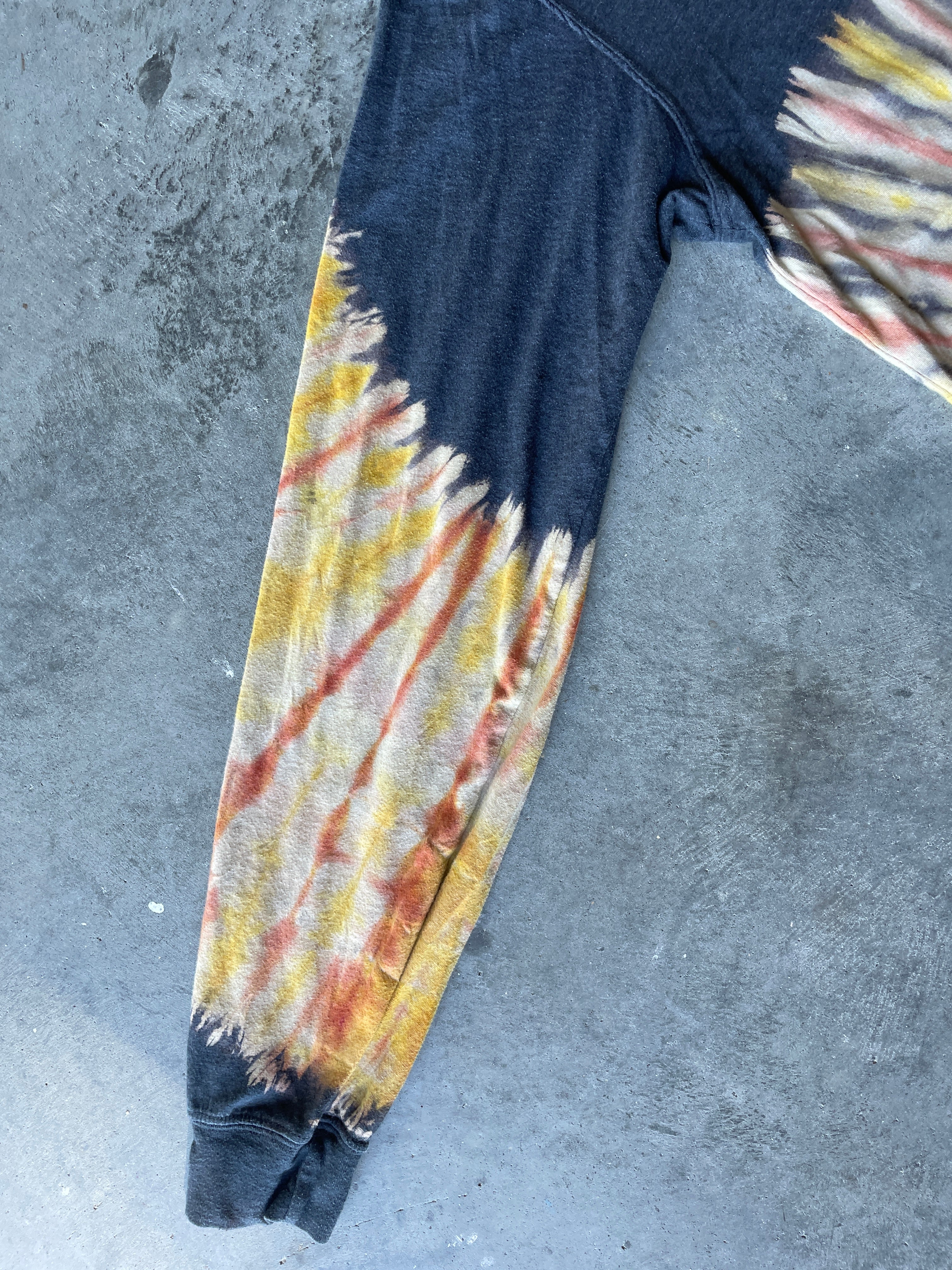 Carhartt Buck Long Sleeve Gray & Gold Reverse Tie Dye T-Shirt | One-of-a-Kind | Men's Medium