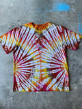 Carhartt Short Sleeve Gray & Gold Tie Dye Graphic T-Shirt | One-of-a-Kind | Men's Large