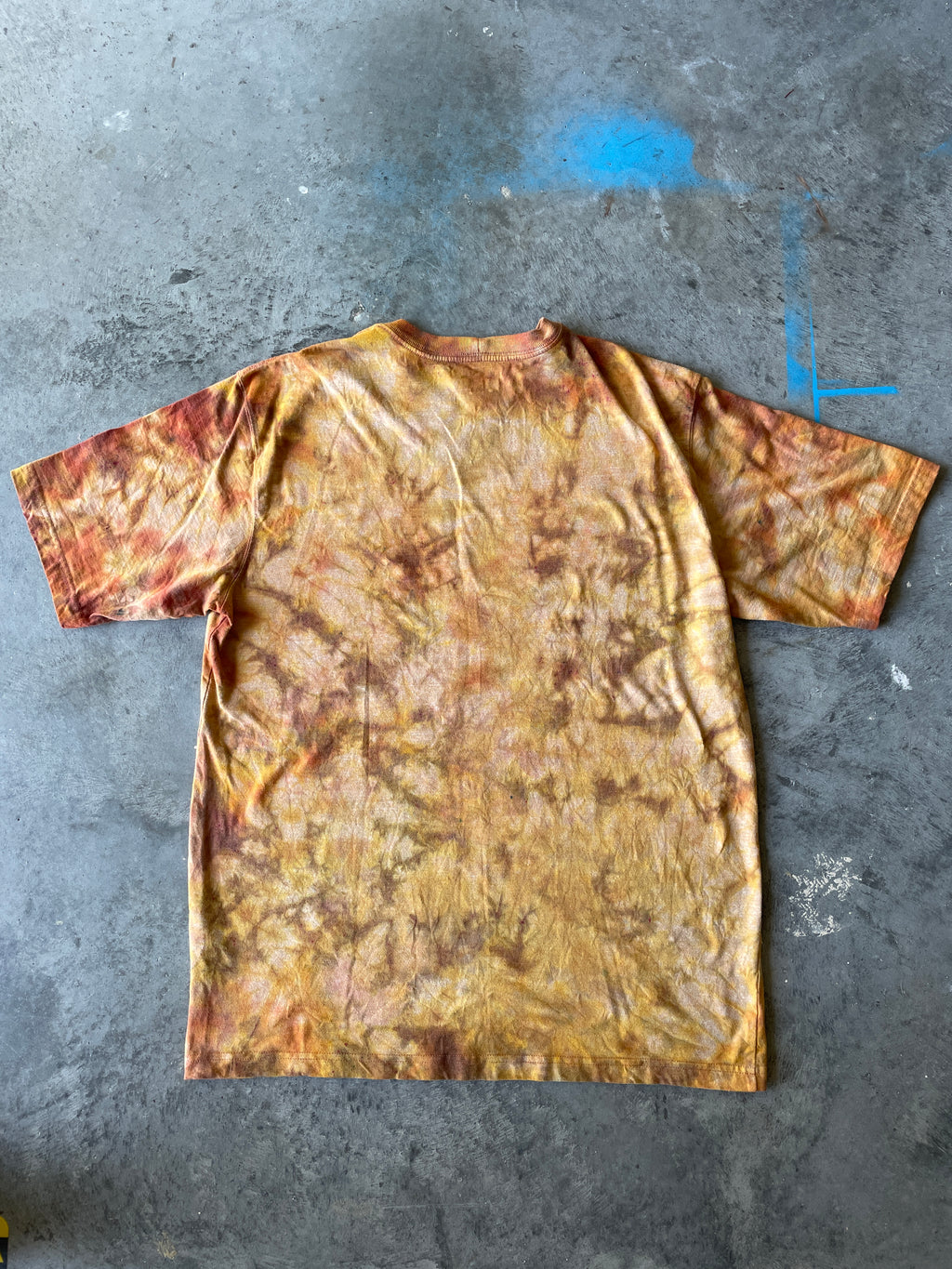 Carhartt Short Sleeve Golden Yellow Tie Dye Graphic T-Shirt | One-of-a-Kind | Men's Large