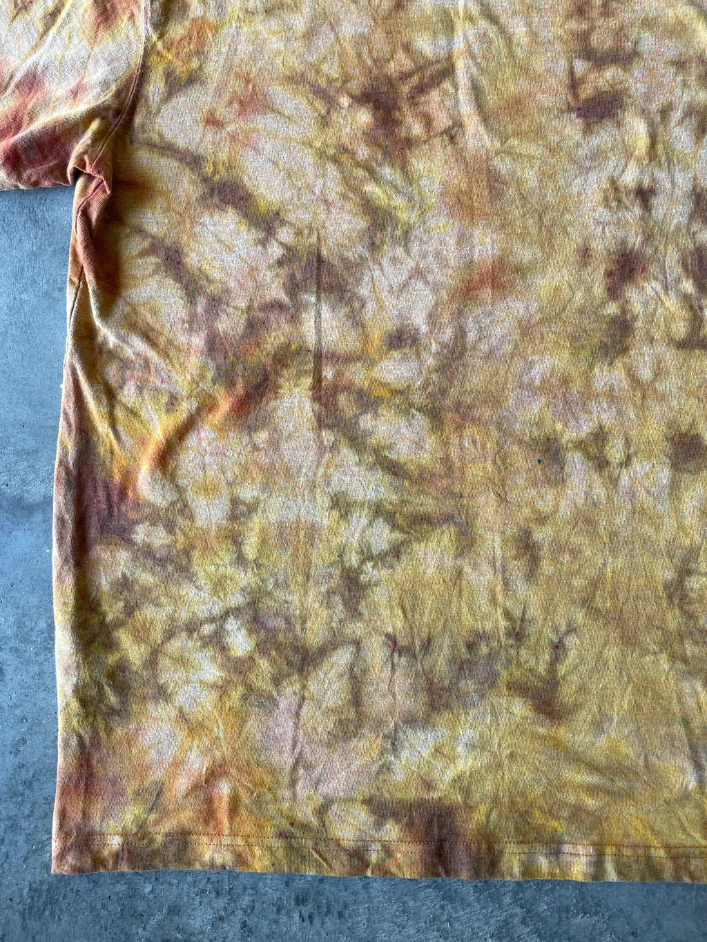 Carhartt Short Sleeve Golden Yellow Tie Dye Graphic T-Shirt | One-of-a-Kind | Men's Large