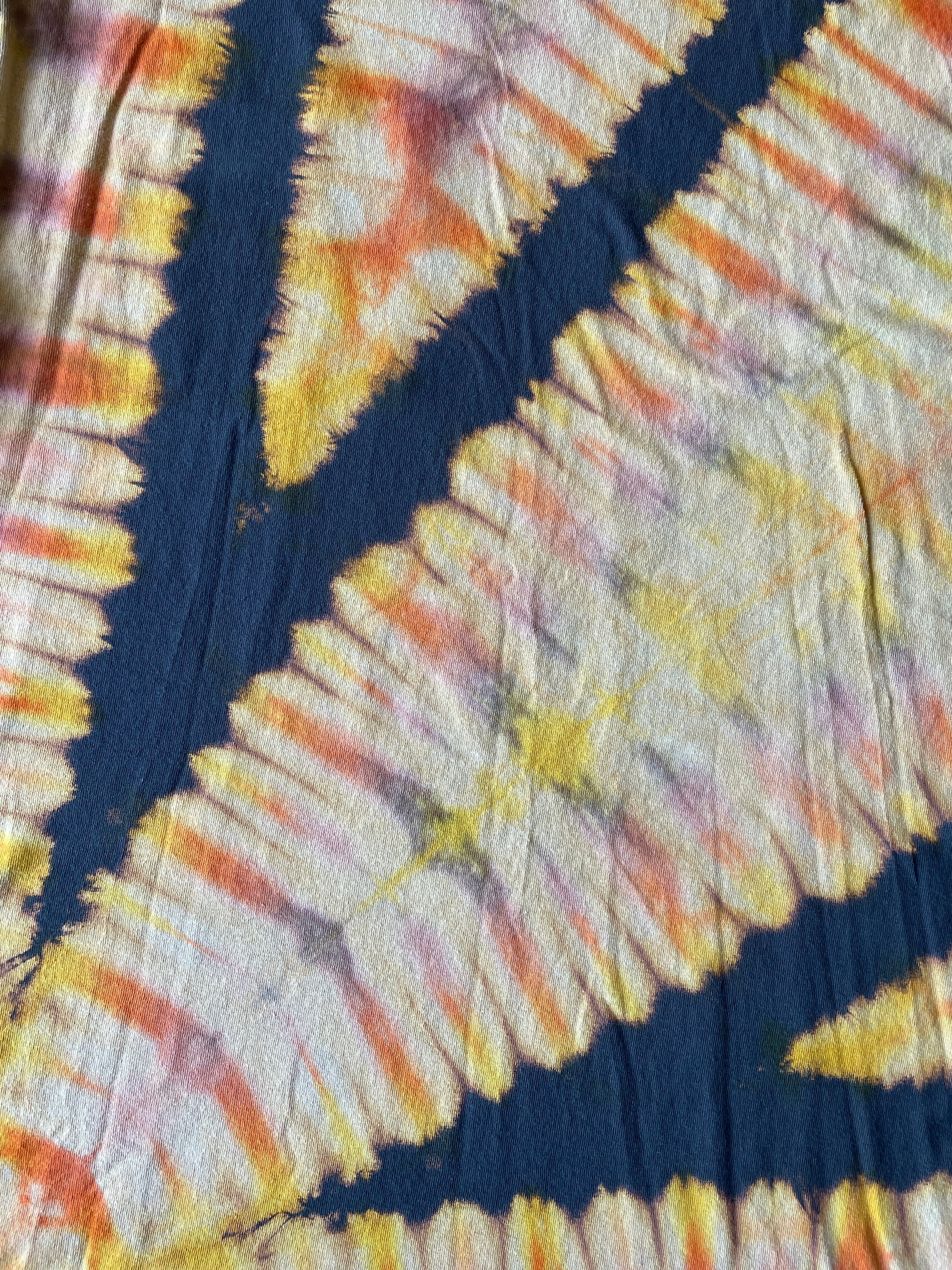 Carhartt Short Sleeve Gray and Gold Reverse Tie Dye T-Shirt | One-of-a-Kind | Men's Large