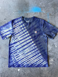 Carhartt Short Sleeve Blue and Purple Reverse Tie Dye T-Shirt | One-of-a-Kind | Men's Large