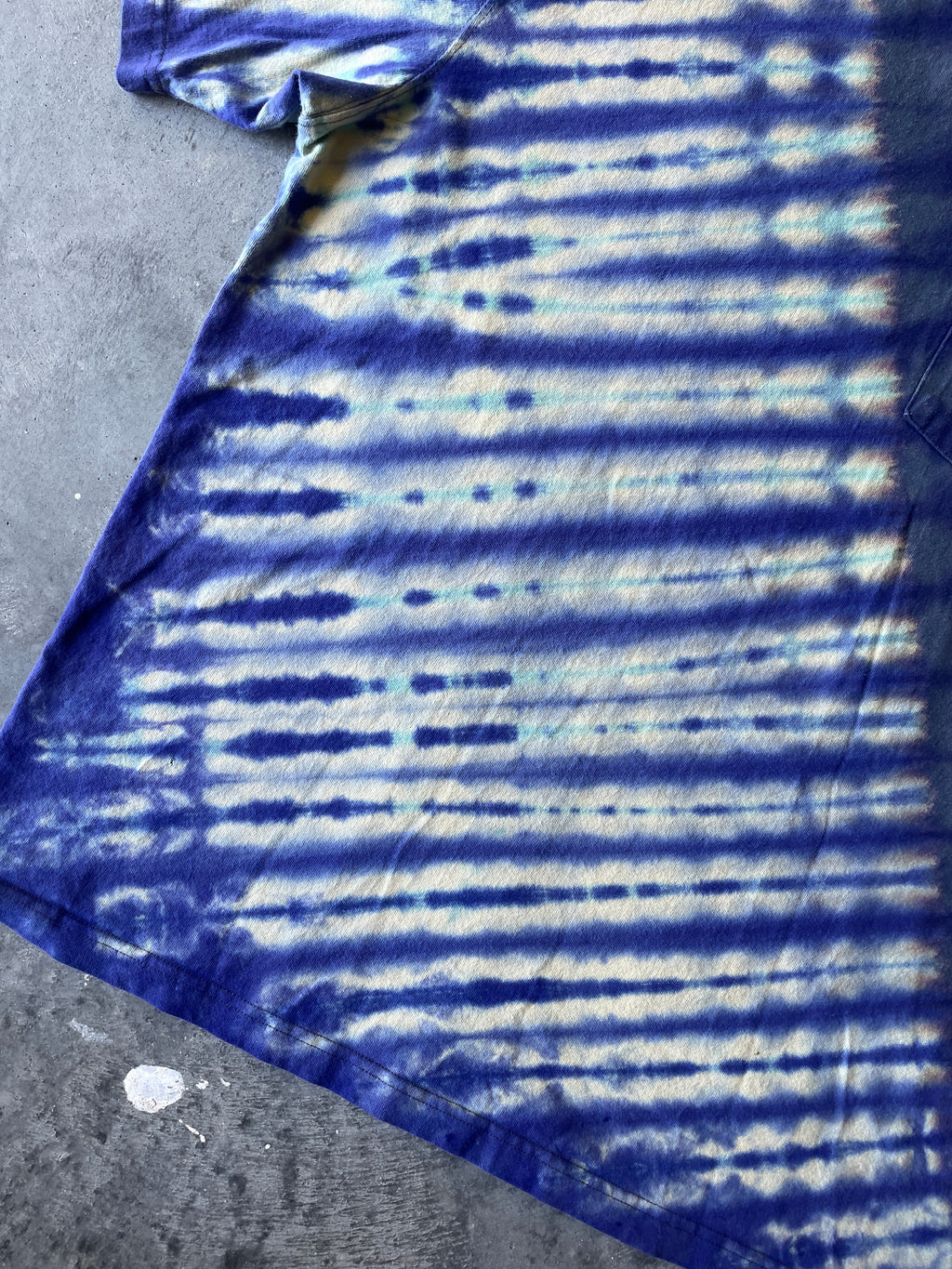 Carhartt Short Sleeve Blue and Purple Reverse Tie Dye T-Shirt | One-of-a-Kind | Men's Large