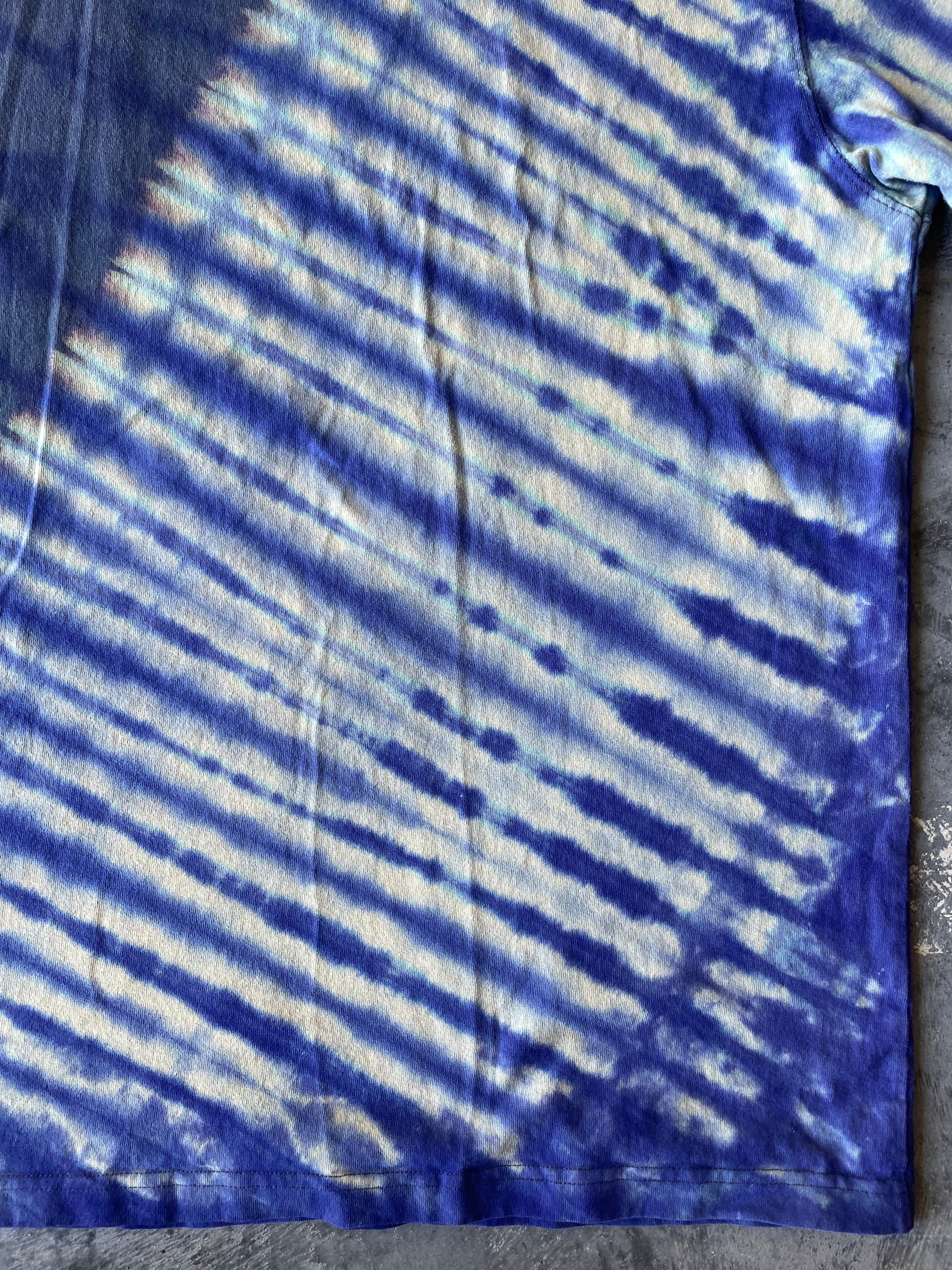 Carhartt Short Sleeve Blue and Purple Reverse Tie Dye T-Shirt | One-of-a-Kind | Men's Large