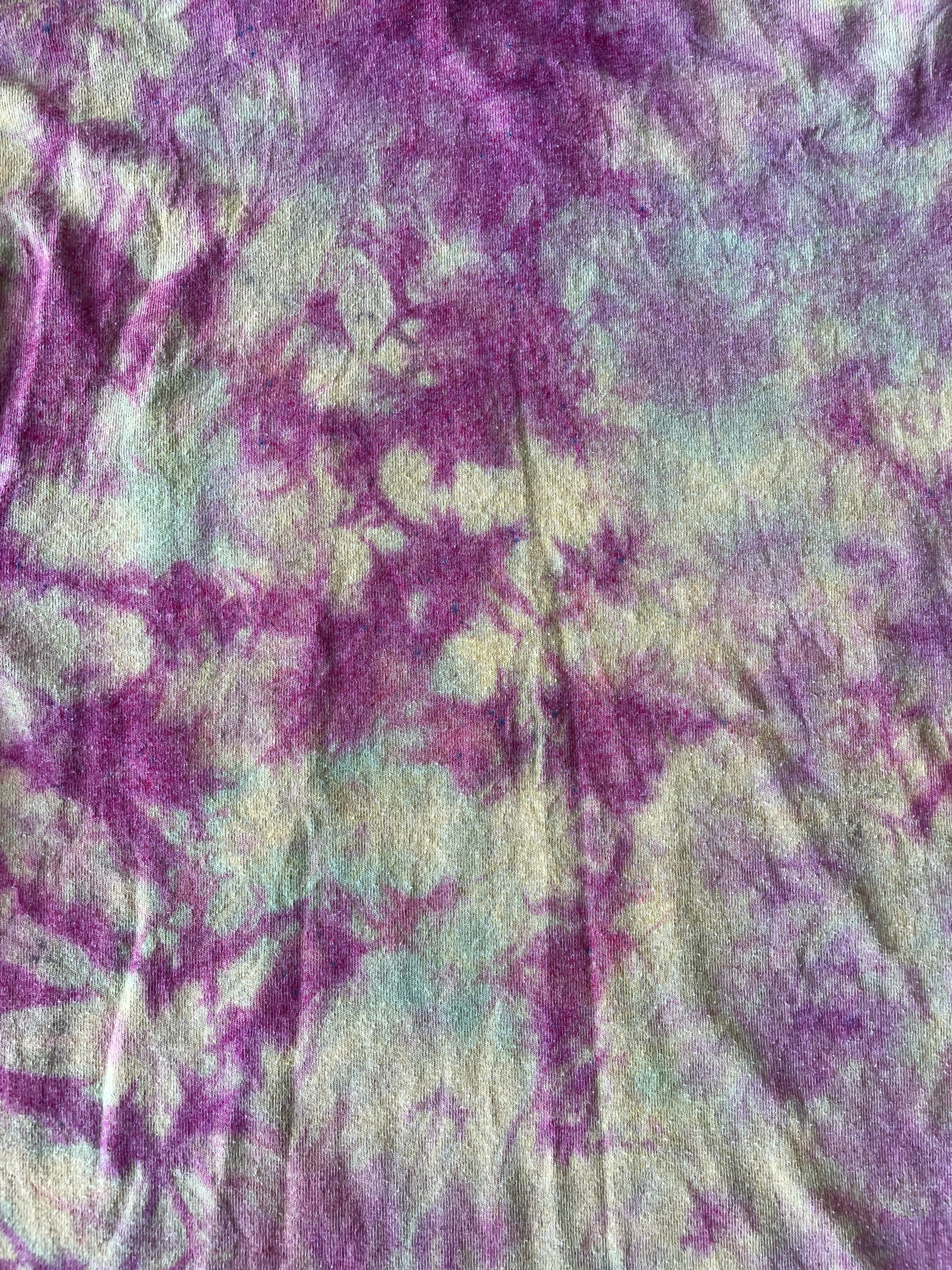 Carhartt Long Sleeve Pink and Tan Reverse Tie Dye T-Shirt | One-of-a-Kind | Men's Large