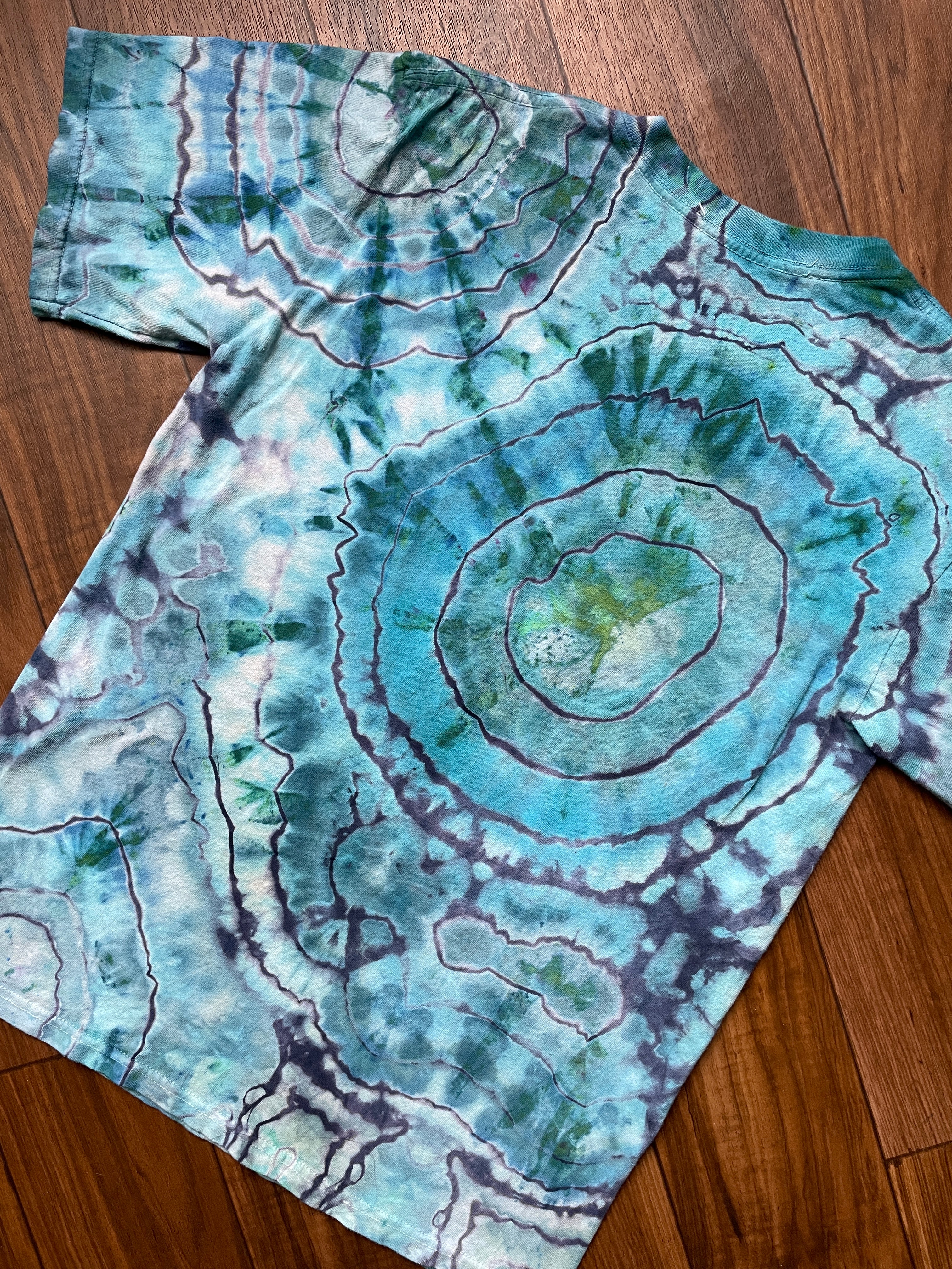 Men's Small Patriotic Horse Handmade Tie Dye Short Sleeve T-Shirt