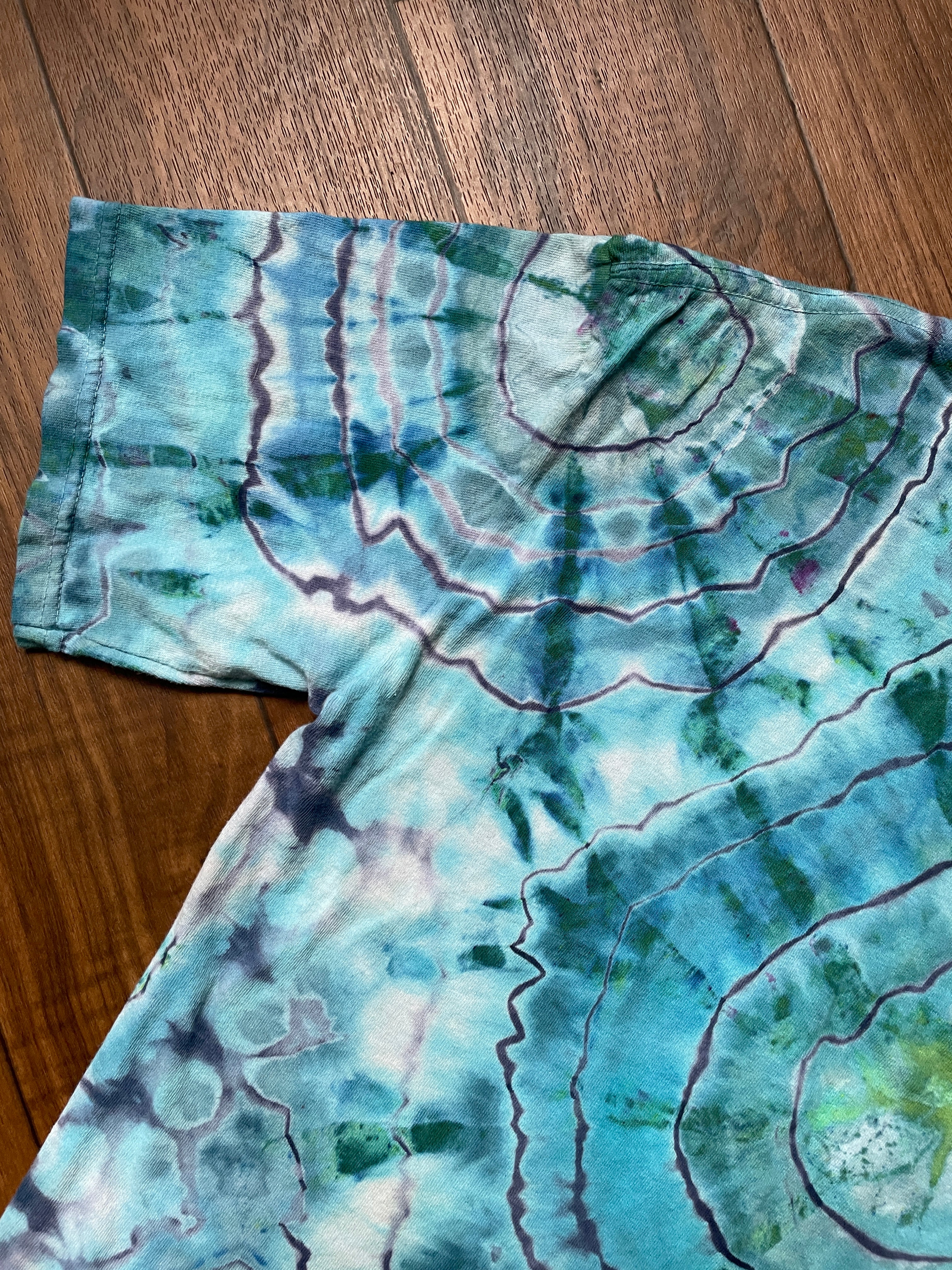 Men's Small Patriotic Horse Handmade Tie Dye Short Sleeve T-Shirt