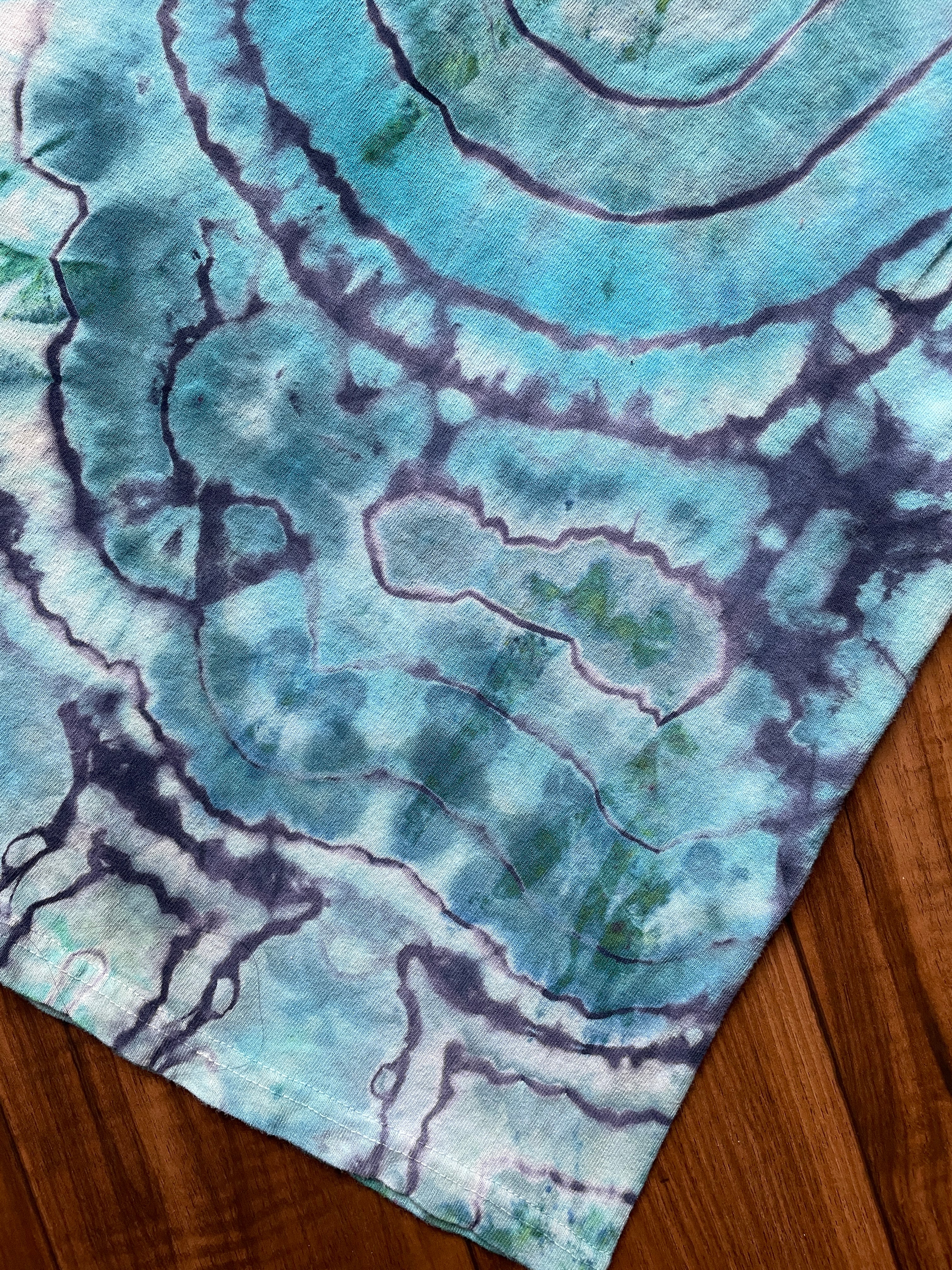 Men's Small Patriotic Horse Handmade Tie Dye Short Sleeve T-Shirt