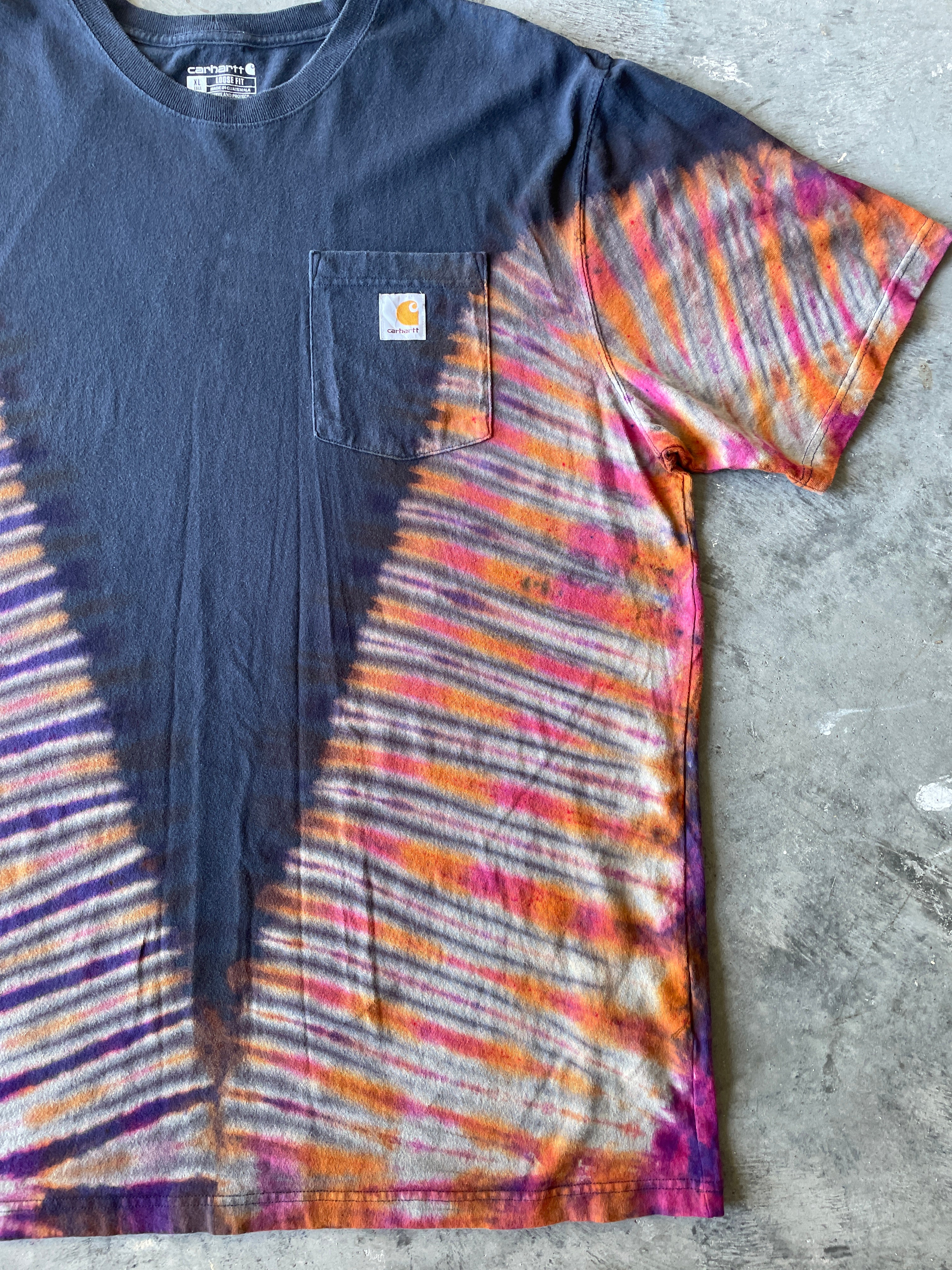 Carhartt Short Sleeve Mood Ring Tie Dye T-Shirt | One-of-a-Kind | Men's XL Tall
