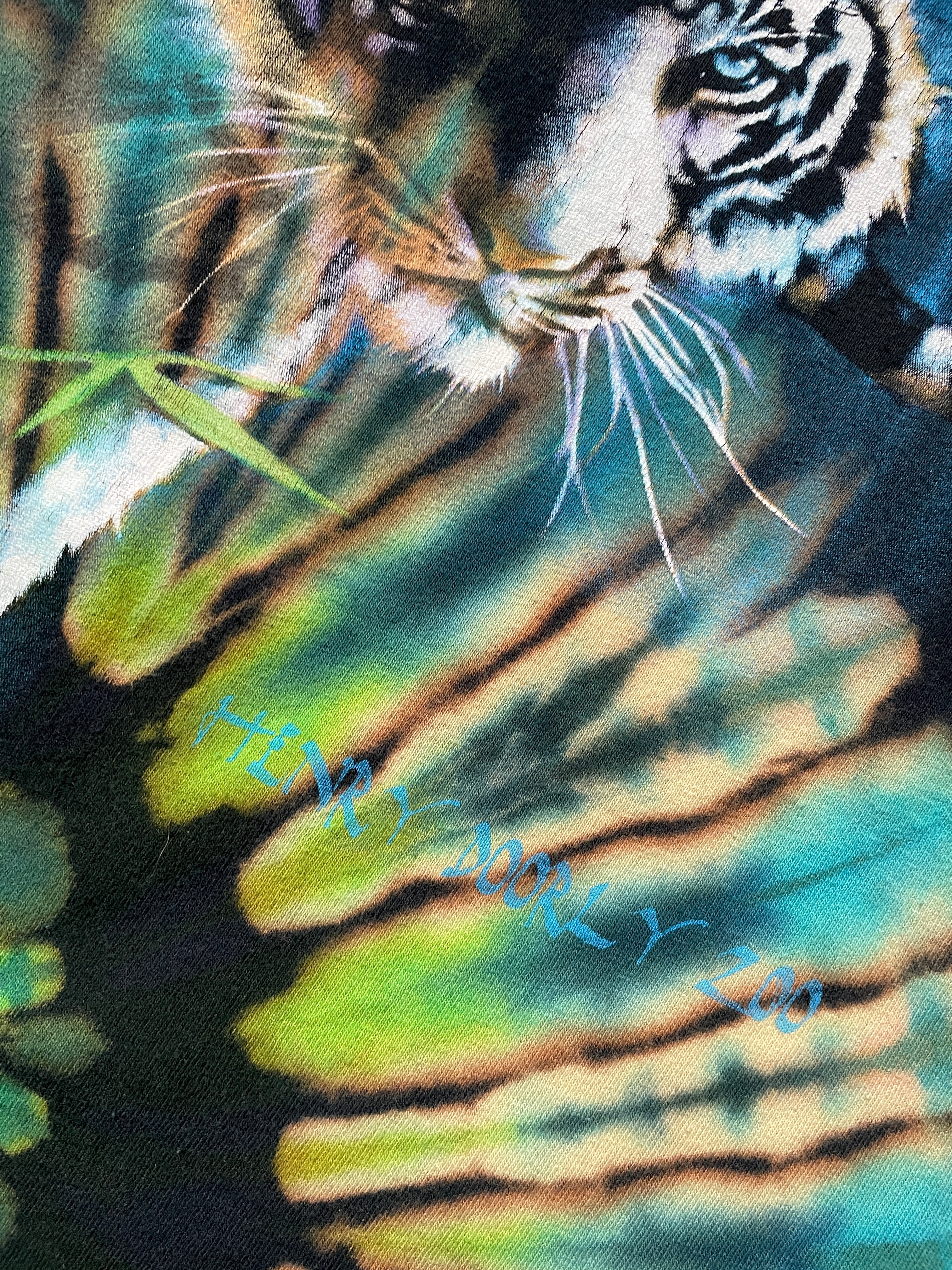 Men's Medium Jungle tiger Handmade Tie Dye Short Sleeve T-Shirt