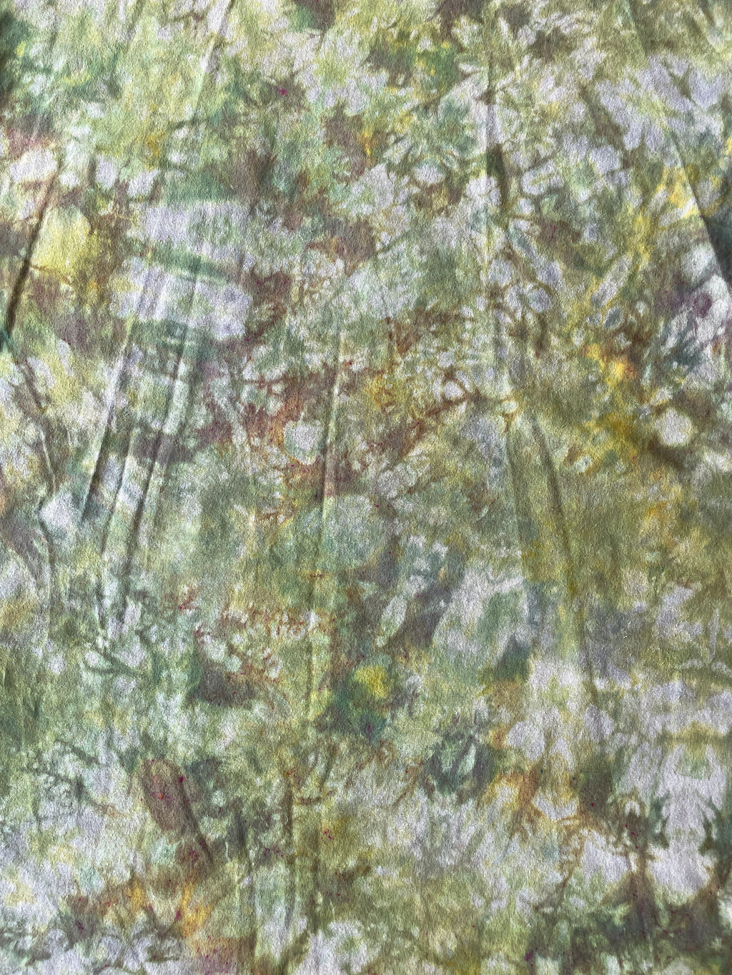 Carhartt Short Sleeve Green and Gold Tie Dye T-Shirt | One-of-a-Kind | Men's XL Tall