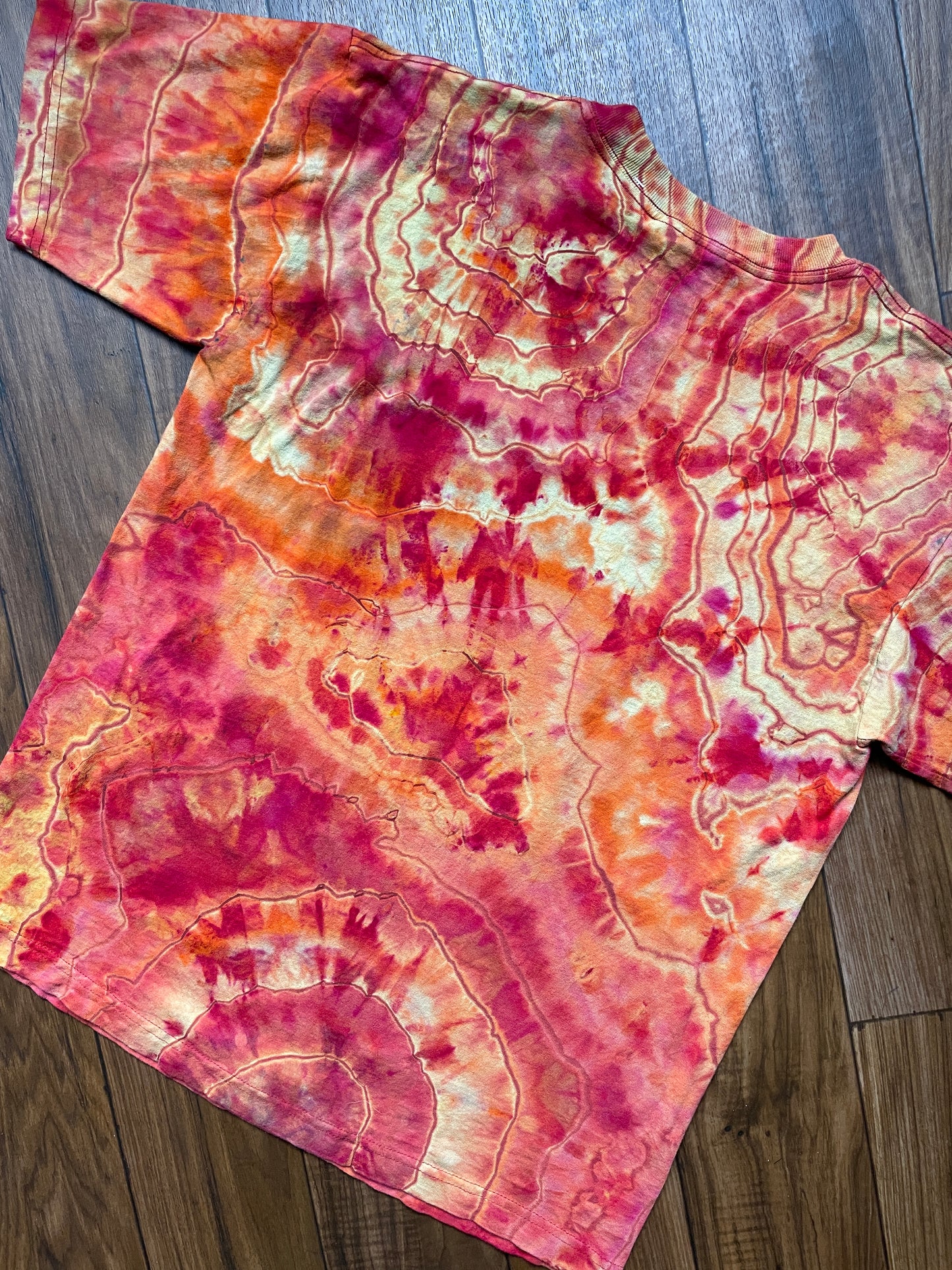 Men's Large Deer Handmade Geode Tie Dye Short Sleeve T-Shirt