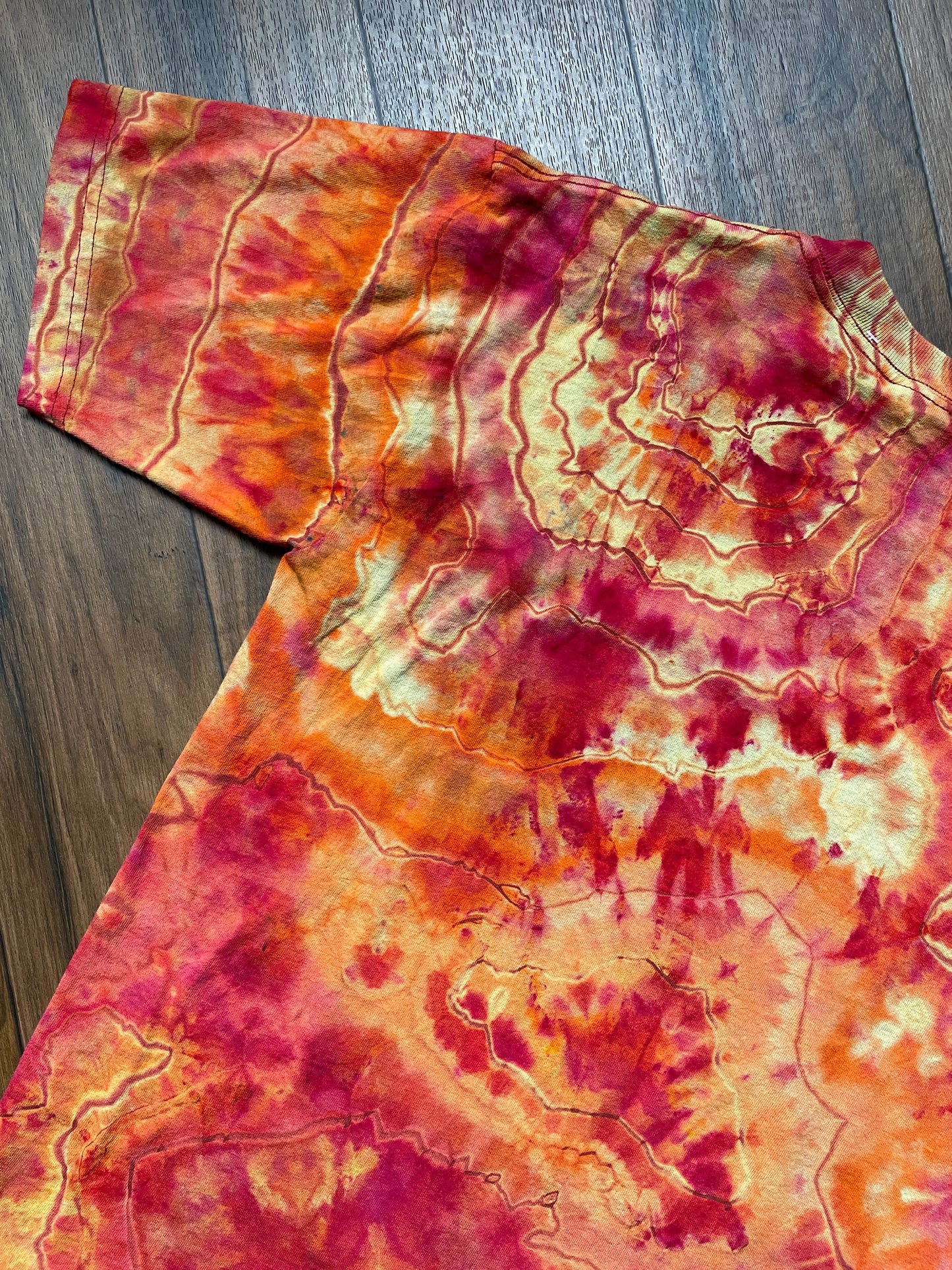 Men's Large Deer Handmade Geode Tie Dye Short Sleeve T-Shirt