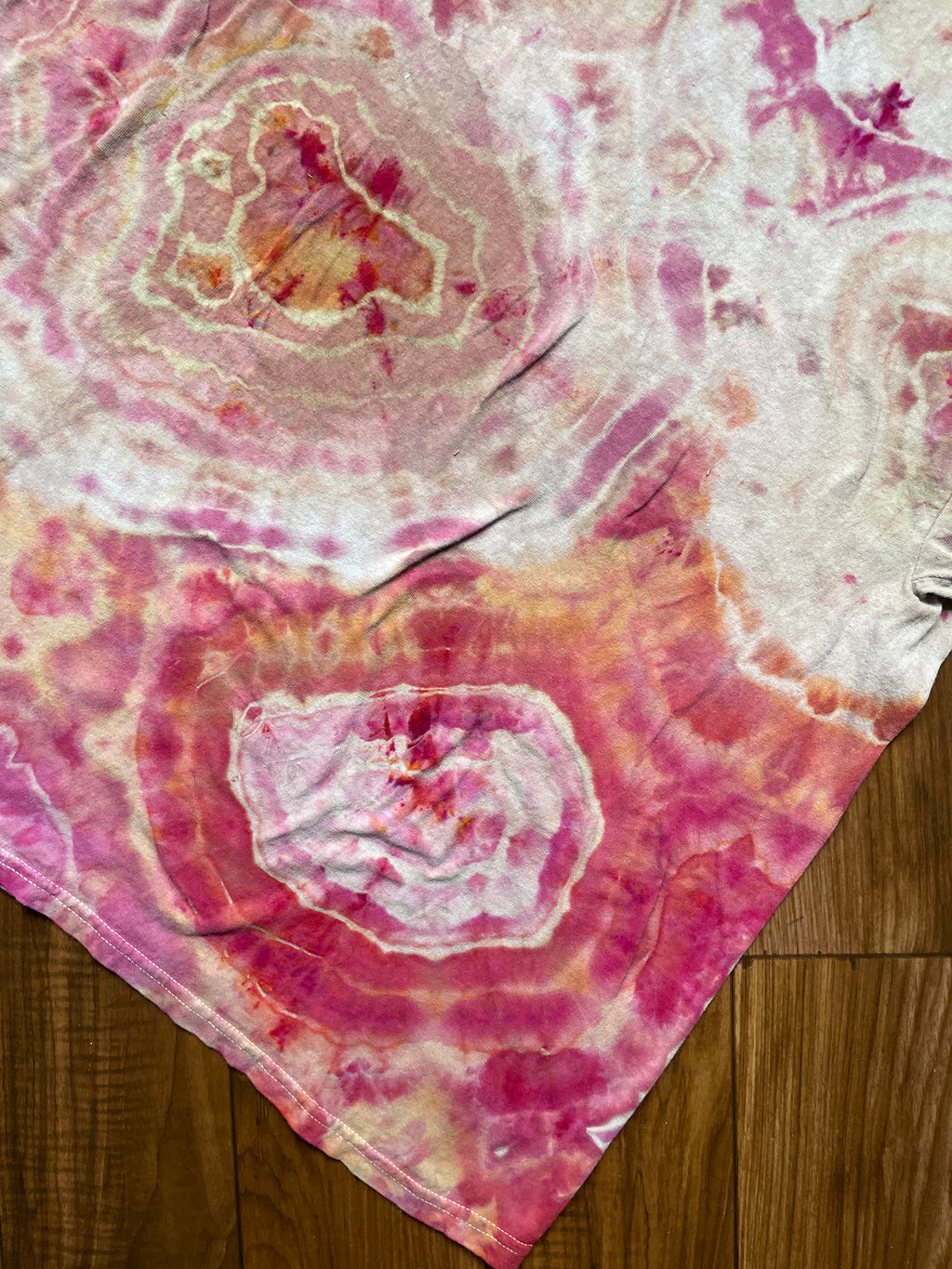 Men's 2XL American Bulldog Handmade Geode Tie Dye Short Sleeve T-Shirt