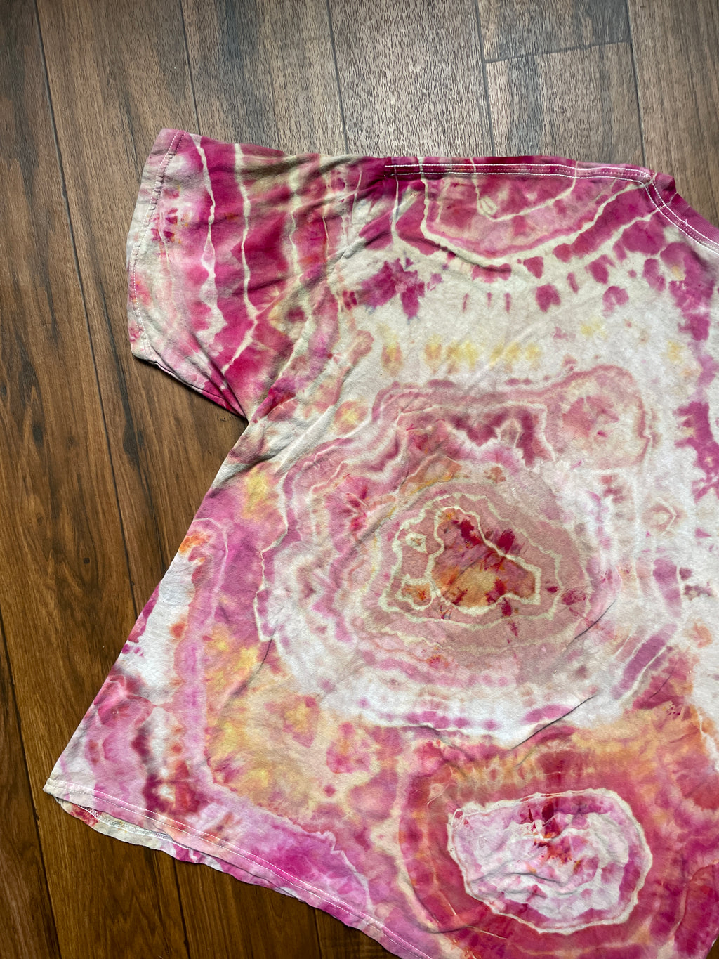 Men's 2XL American Bulldog Handmade Geode Tie Dye Short Sleeve T-Shirt