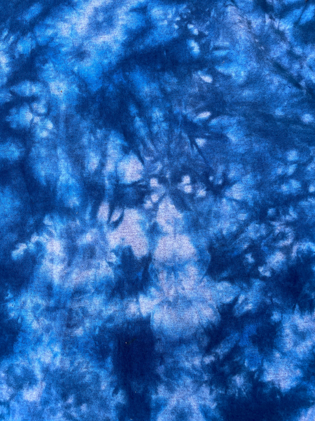 Carhartt Hand-Printed Largemouth Bass Blue and Gray Reverse Tie Dye Long Sleeve T-Shirt | Men's Size Small