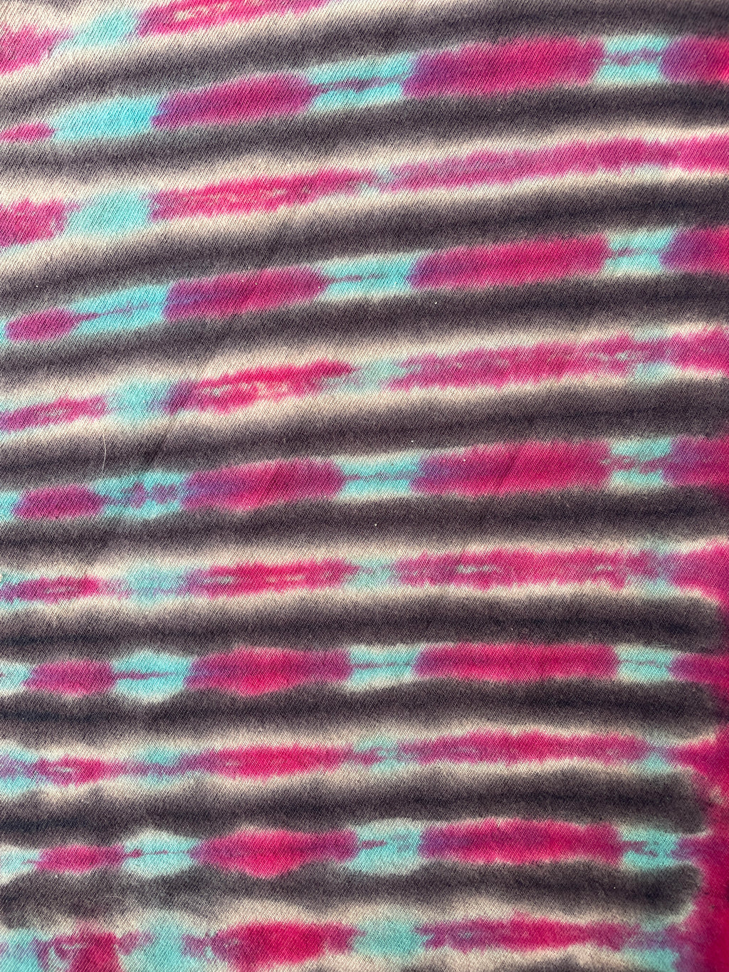 Hand-Printed Send It Skull Black, Red, and Blue Reverse Tie Dye Short Sleeve T-Shirt | Men's Size XL