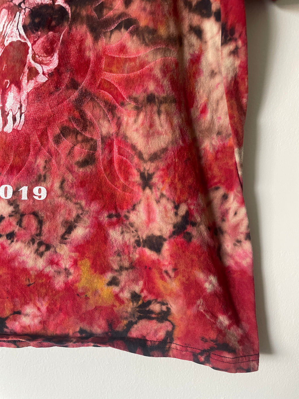 Medium Men's Tampa Rock Fest 2019 Handmade Tie Dye Short Sleeve T-Shirt | One-Of-a-Kind Upcycled Black and Crumpled Top