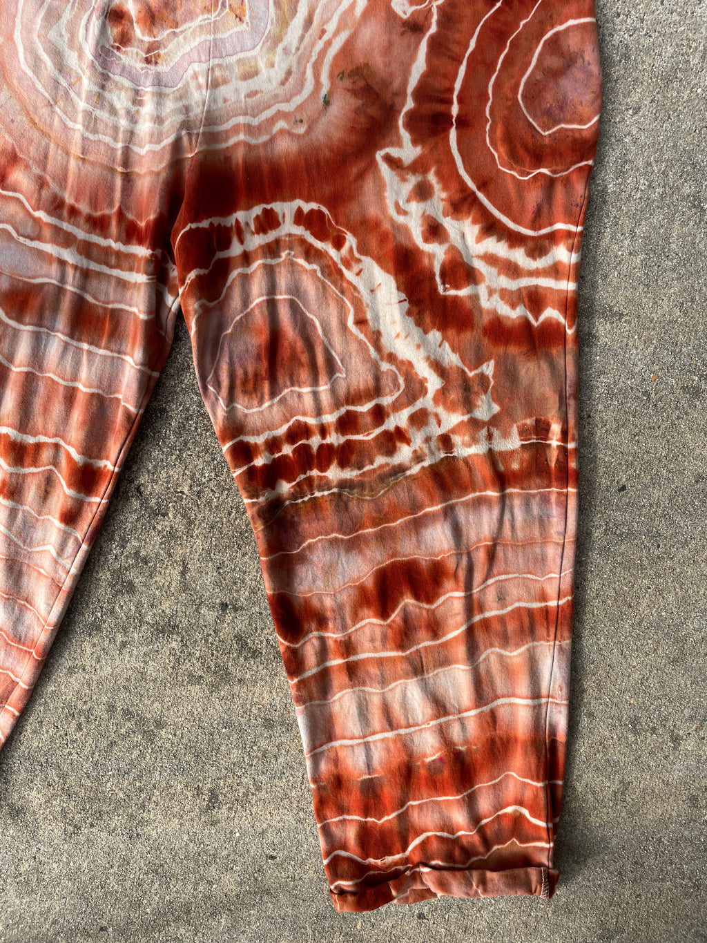 Sandstone Tie Dye Jumpsuit | Women's Size Large/XL | Terracotta Earth Tones Geode Jumper