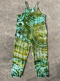 Groovy Green Tie Dye Jumpsuit | Women's Size Large/XL | Green and Blue Geode Jumper