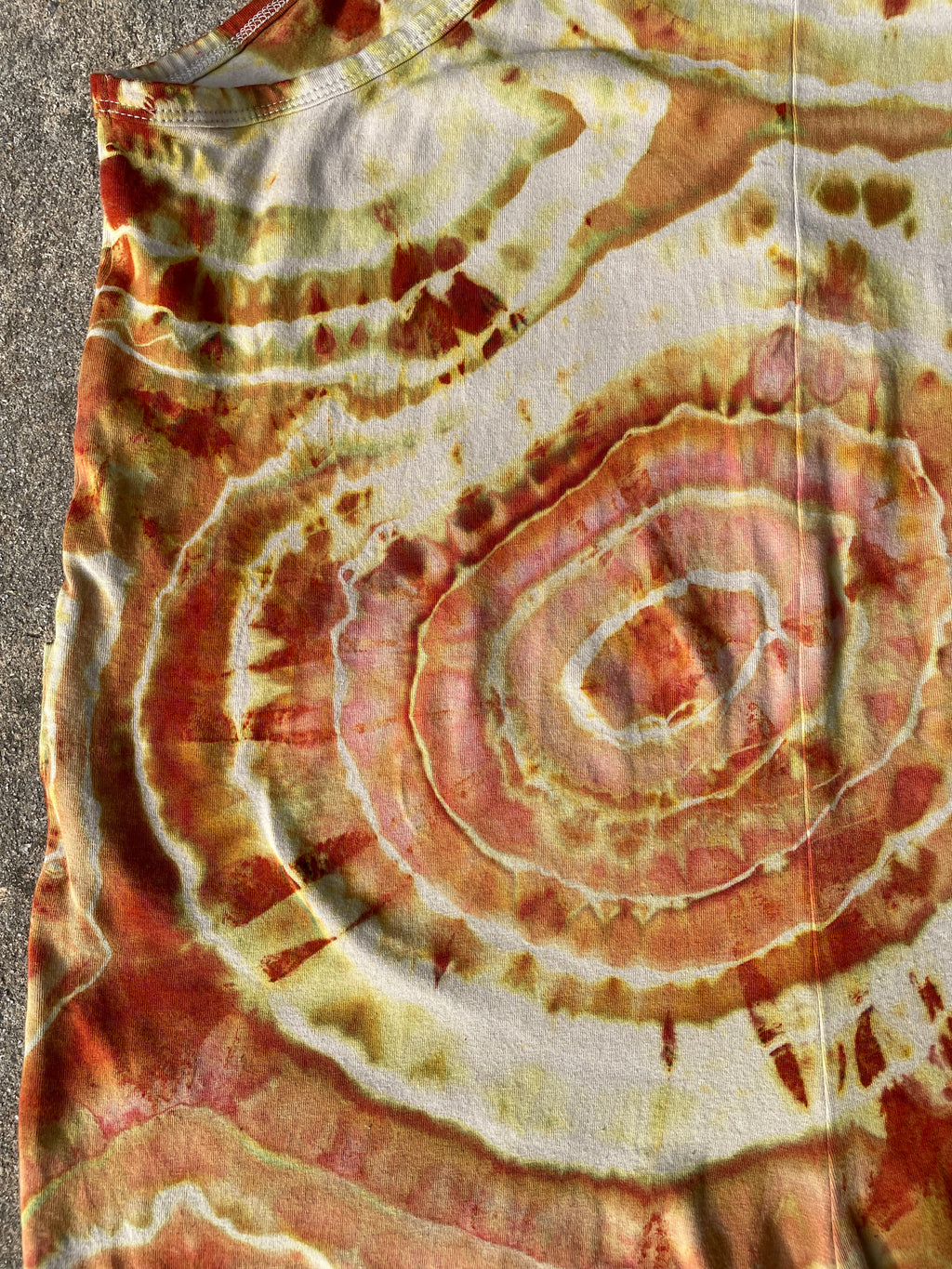 Desert Sun Tie Dye Jumpsuit | Women's Size Small/Medium | Red, Orange, Yellow Geode Jumper