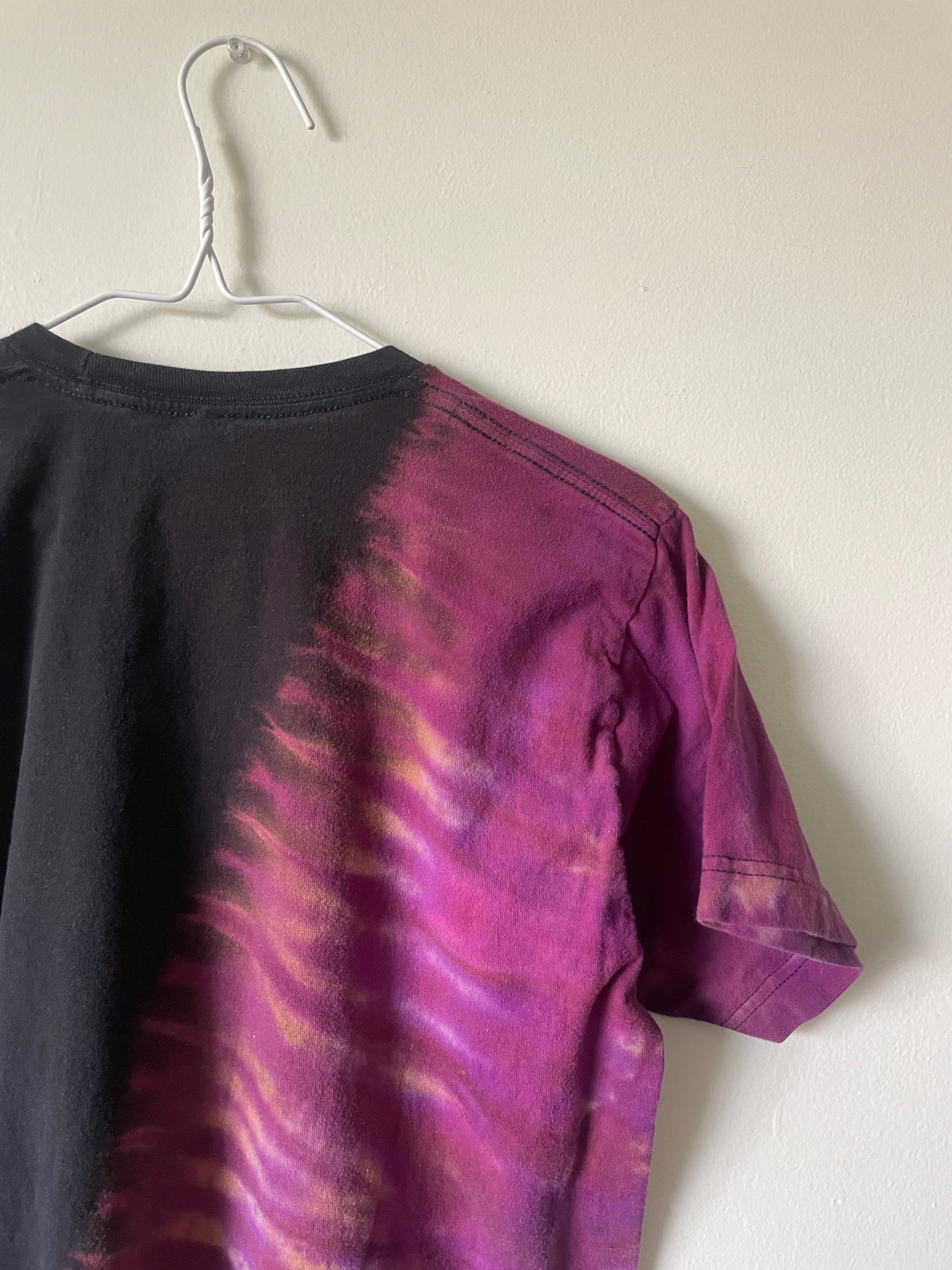 Panic! At the Disco Pray for the Wicked Handmade Tie Dye Short Sleeve T-Shirt | One-Of-a-Kind Upcycled Black and Pink Top | Men's Medium