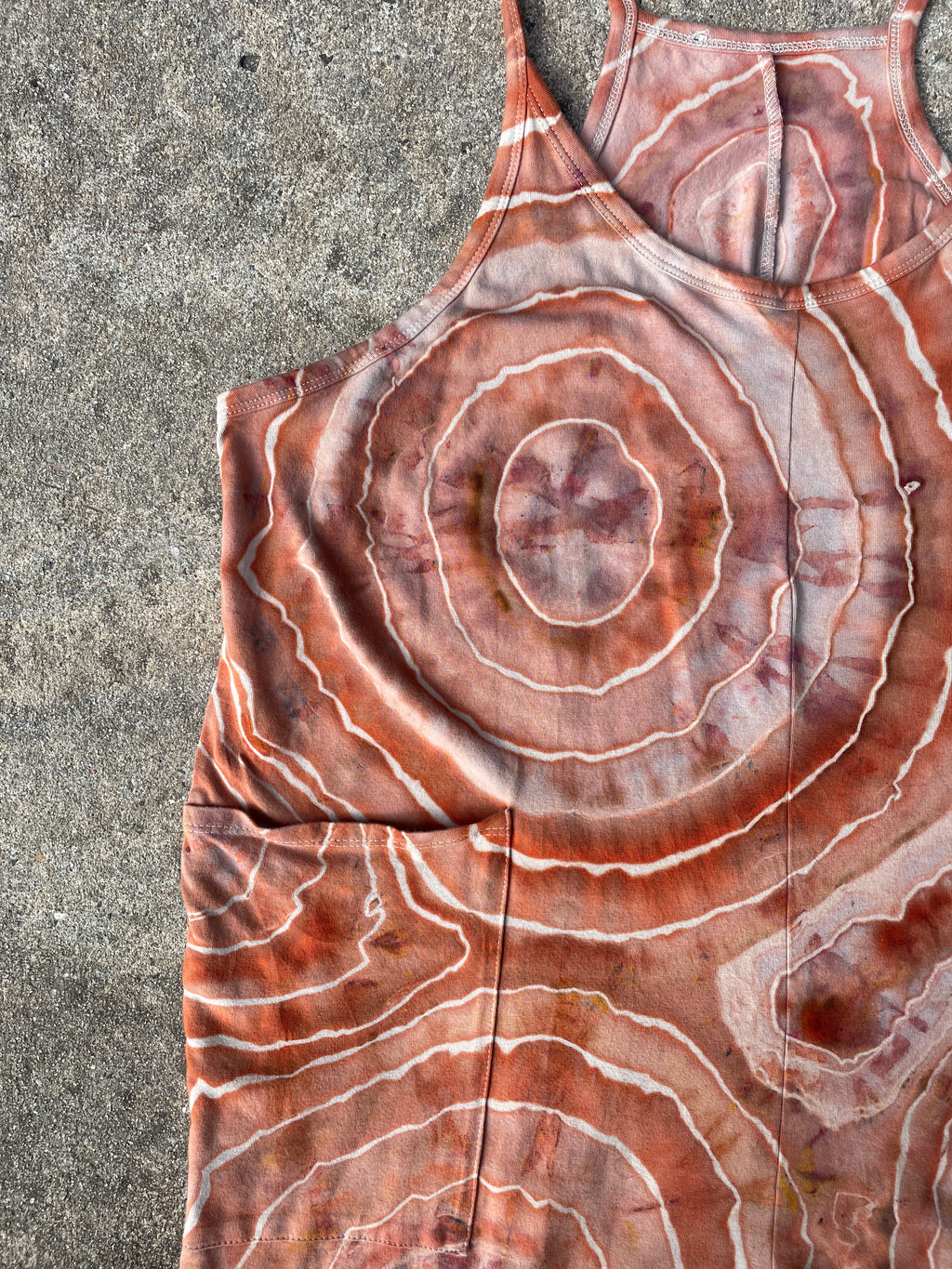 Sandstone Tie Dye Jumpsuit | Women's Size Small/Medium | Terracotta Earth Tones Geode Jumper