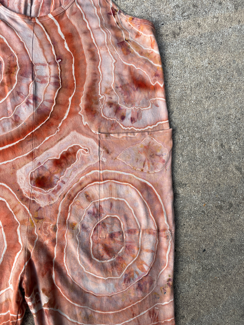 Sandstone Tie Dye Jumpsuit | Women's Size Small/Medium | Terracotta Earth Tones Geode Jumper