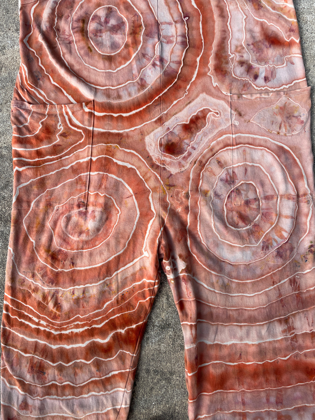 Sandstone Tie Dye Jumpsuit | Women's Size Small/Medium | Terracotta Earth Tones Geode Jumper