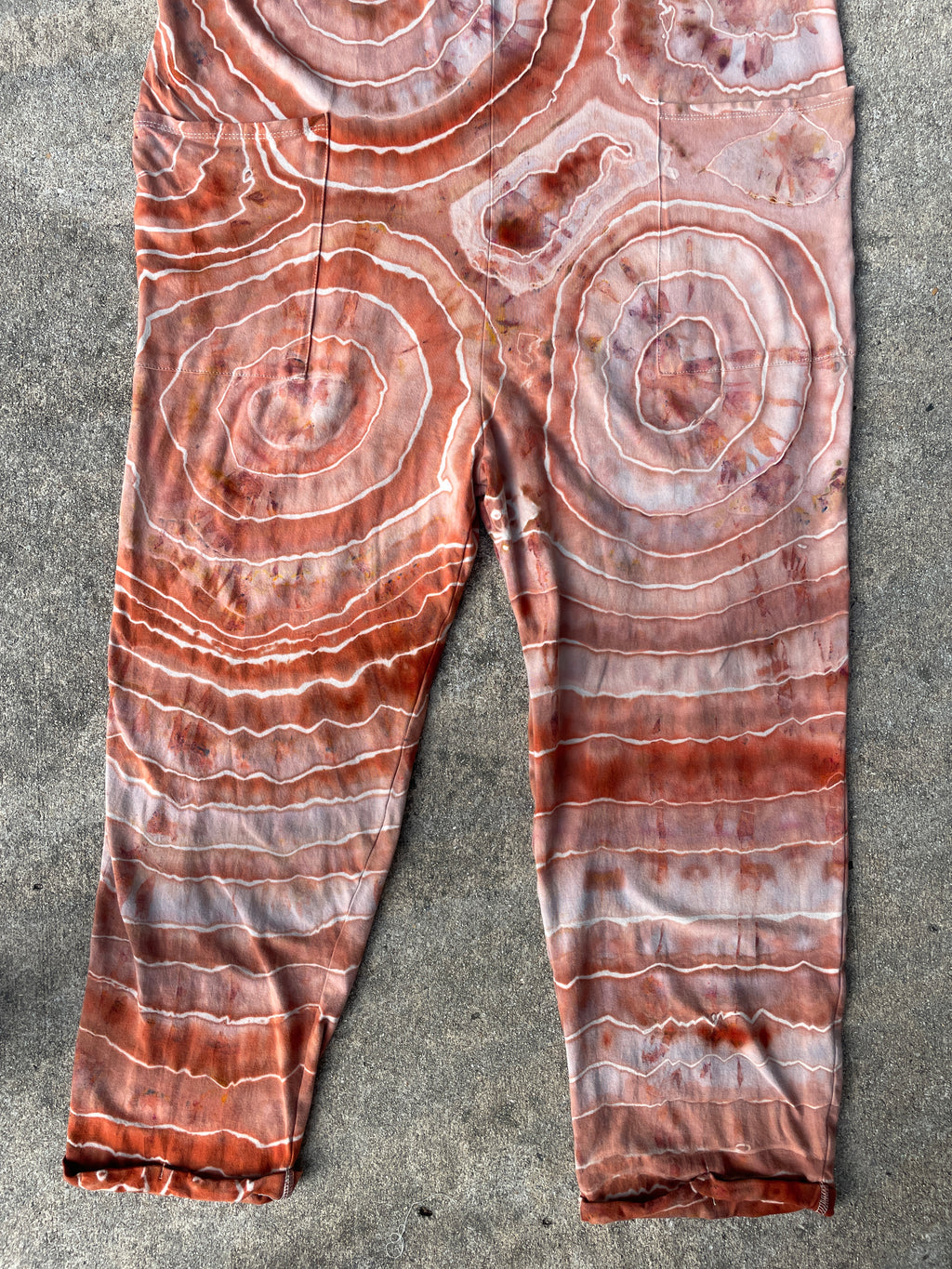 Sandstone Tie Dye Jumpsuit | Women's Size Small/Medium | Terracotta Earth Tones Geode Jumper