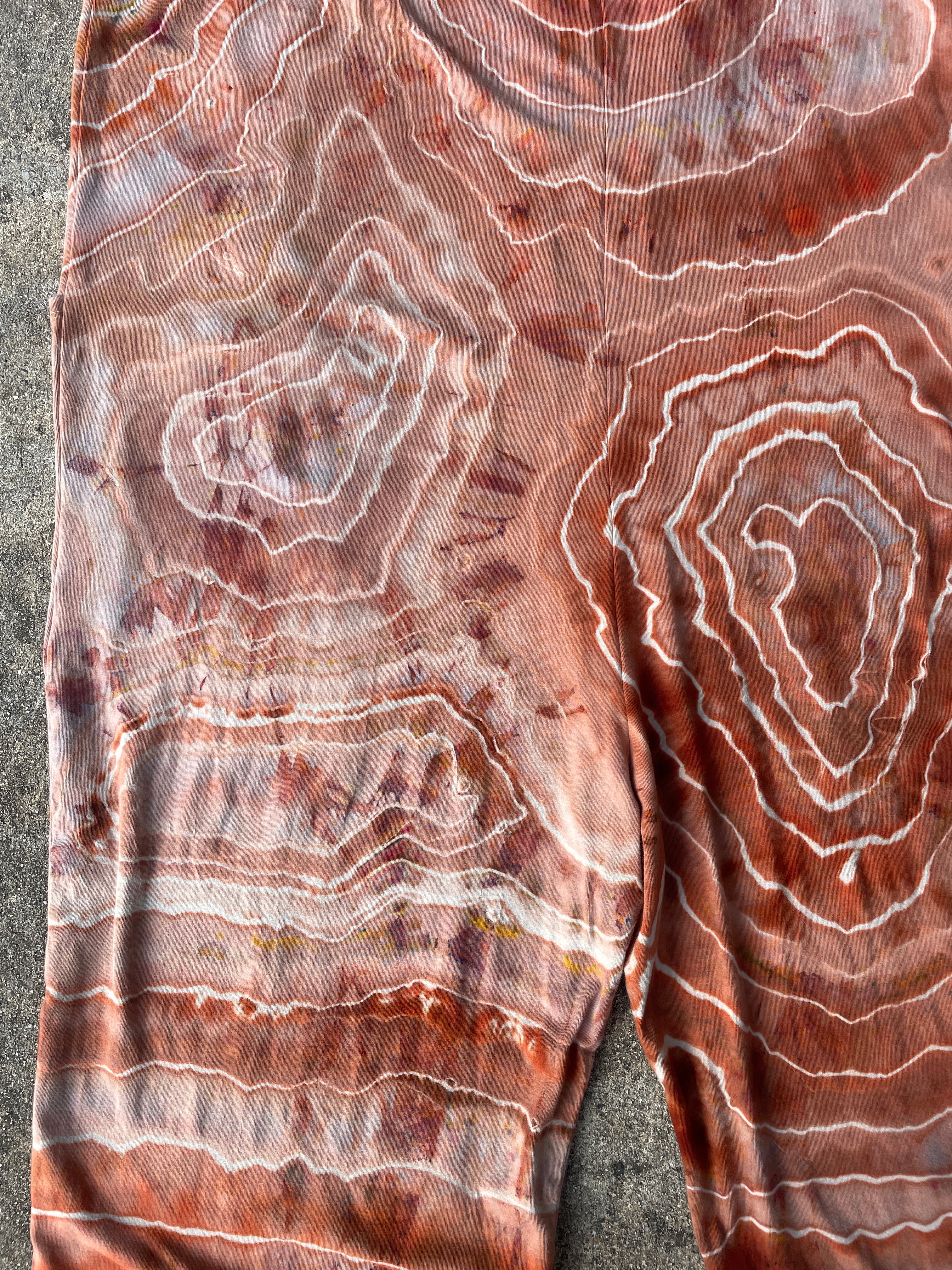 Sandstone Tie Dye Jumpsuit | Women's Size Small/Medium | Terracotta Earth Tones Geode Jumper