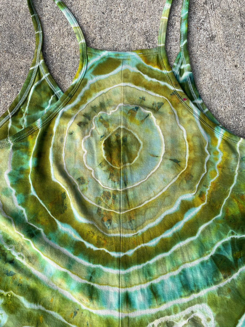 Groovy Green Tie Dye Jumpsuit | Women's Size Small/Medium | Green and Blue Geode Jumper