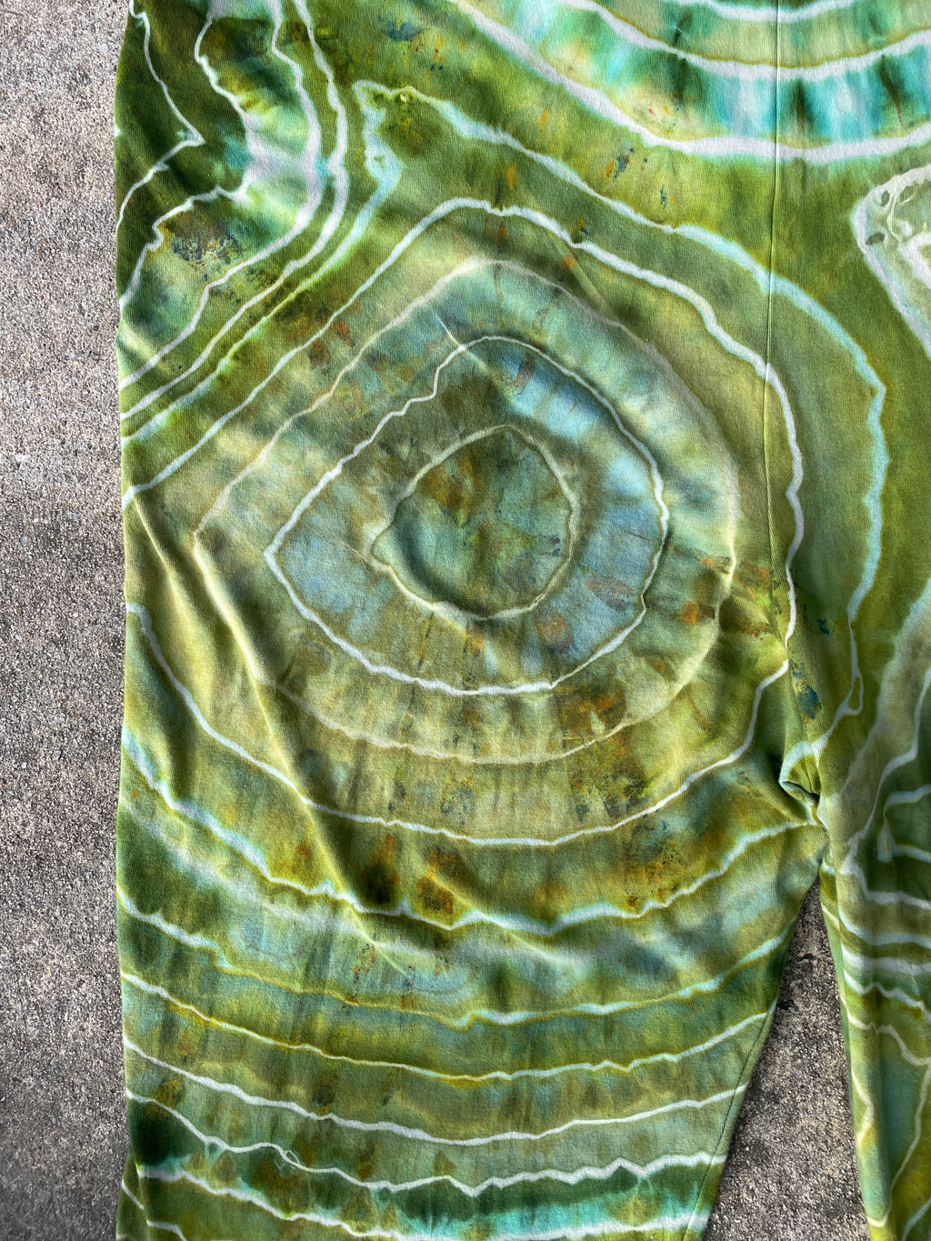 Groovy Green Tie Dye Jumpsuit | Women's Size Small/Medium | Green and Blue Geode Jumper