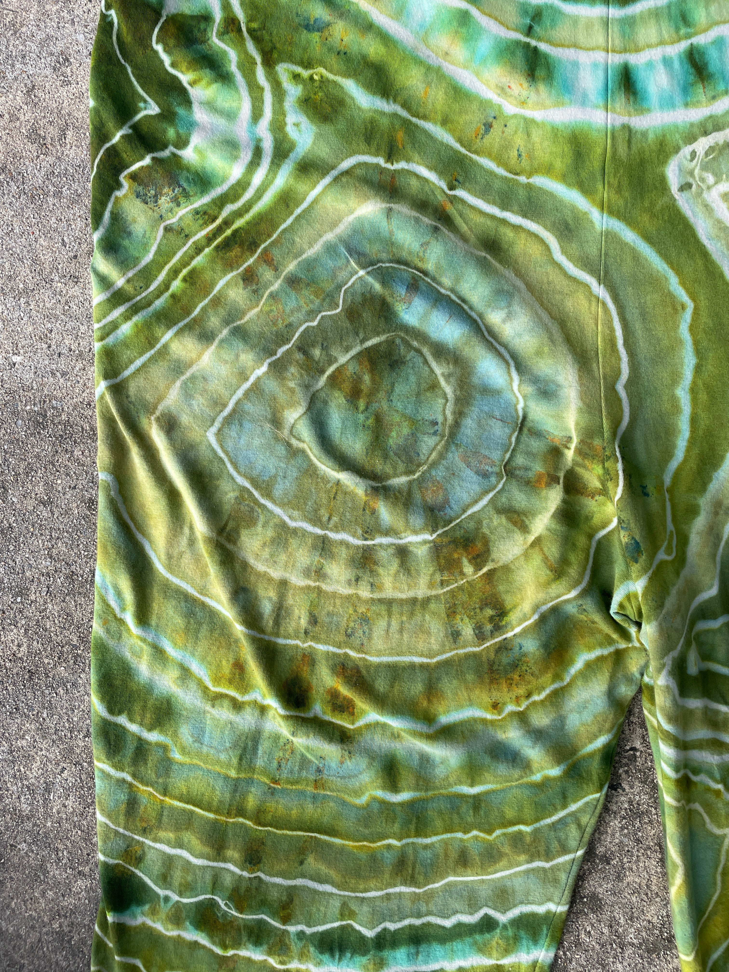 Groovy Green Tie Dye Jumpsuit | Women's Size Small/Medium | Green and Blue Geode Jumper