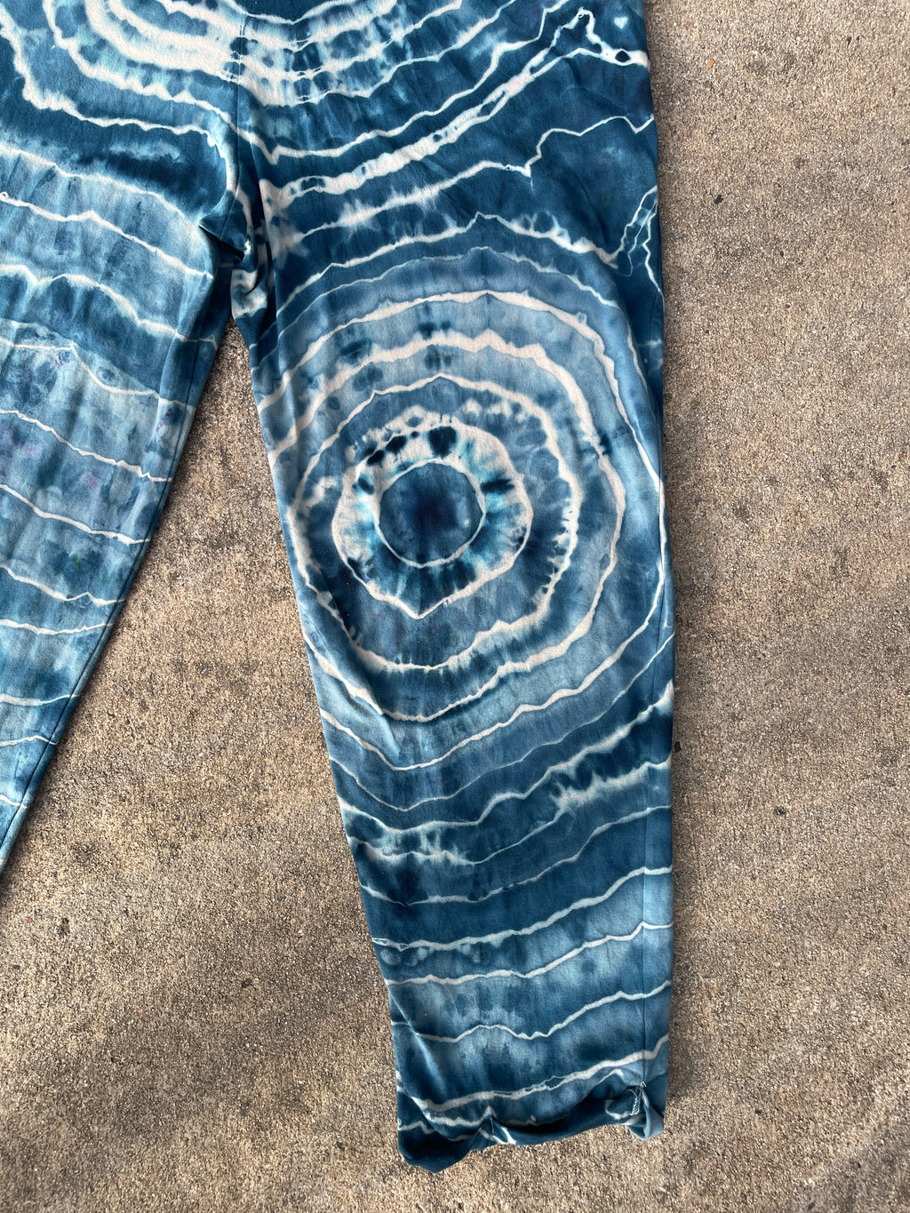 Blue Waves Tie Dye Jumpsuit | Women's Size Small/Medium | Blue and White Geode Jumper