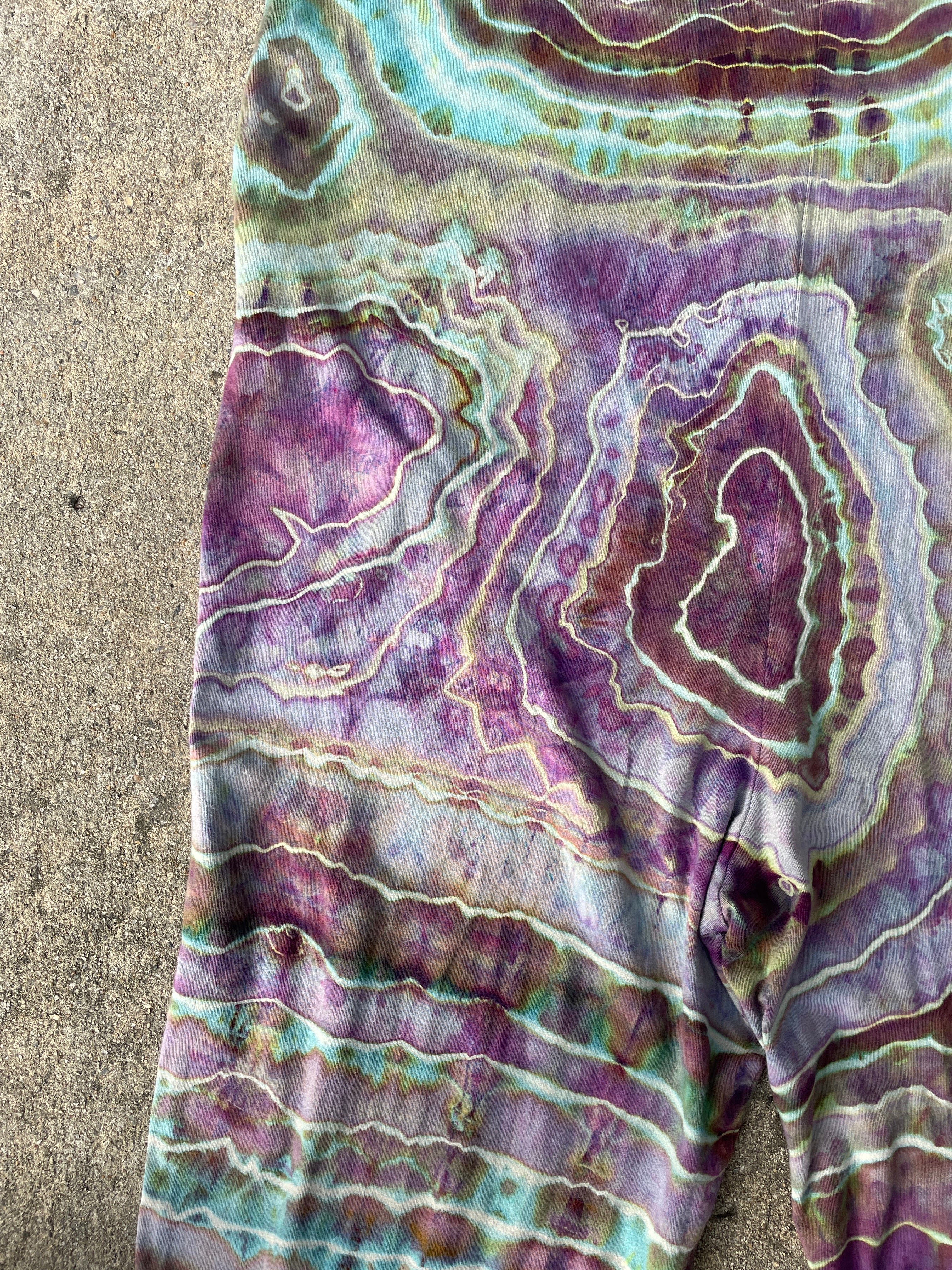 Mood Ring Tie Dye Jumpsuit | Women's Size Small/Medium | Purple and Blue Geode Jumper