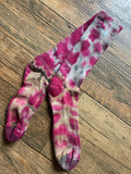 Pink and Black Acid Dye Socks | One-of-a-Kind Nike Dri-FIT Everyday Plus Training Socks | Size Large (Men's 9-12/Women's 10-13)