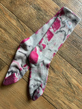 Pink and Black Acid Dye Socks | One-of-a-Kind Nike Dri-FIT Everyday Plus Training Socks | Size Medium (Men's 6-8/Women's 6-10)