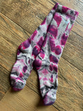 Pink, Purple, and Black Acid Dye Socks | One-of-a-Kind Nike Dri-FIT Everyday Plus Training Socks | Size Medium (Men's 6-8/Women's 6-10)