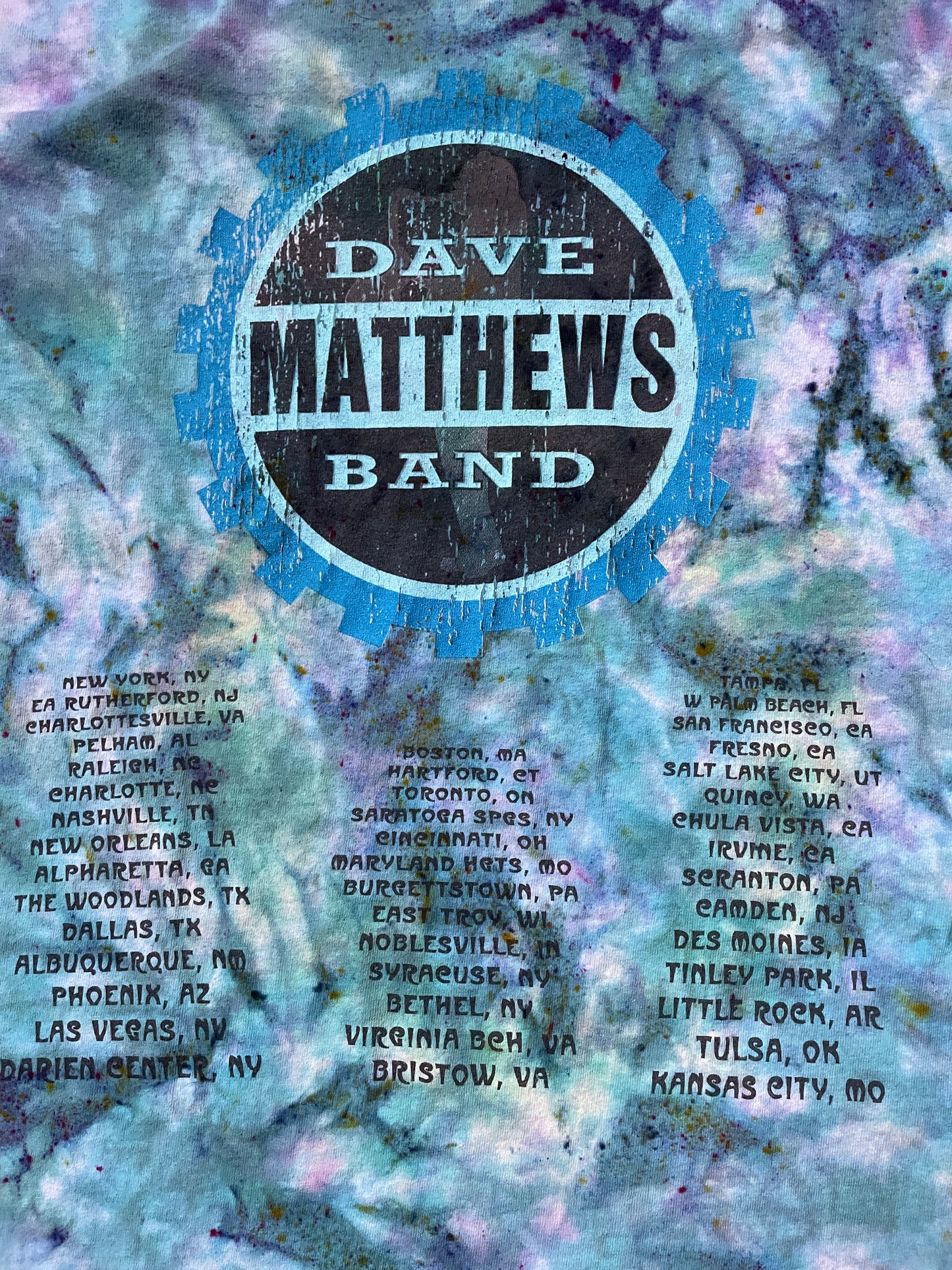 Men's Medium Dave Matthews Band Galaxy Tie Dye Short Sleeve T-Shirt