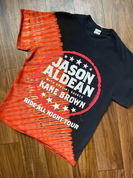 Men's Medium Jason Aldean Reverse Tie Dye Short Sleeve T-Shirt