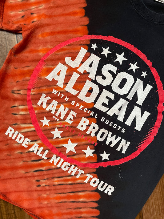 Men's Medium Jason Aldean Reverse Tie Dye Short Sleeve T-Shirt