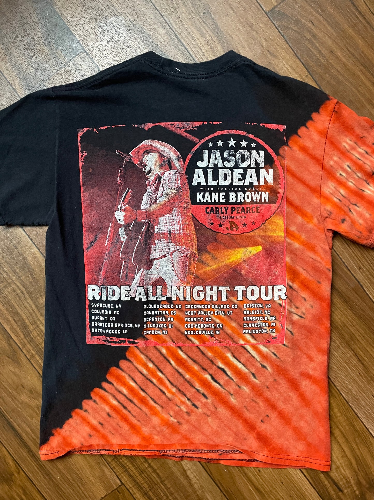 Men's Medium Jason Aldean Reverse Tie Dye Short Sleeve T-Shirt