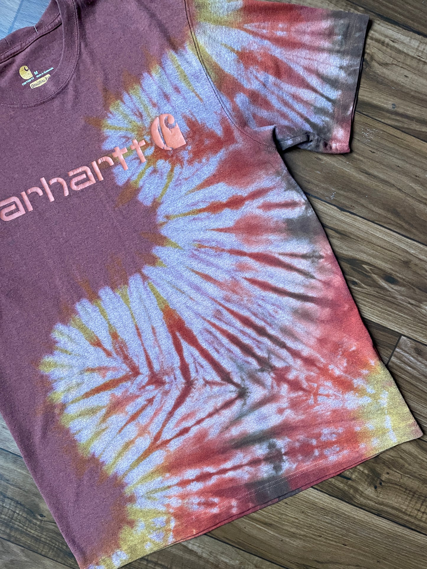 Men's Medium Carhartt Reverse Tie Dye Short Sleeve Oversized T-Shirt