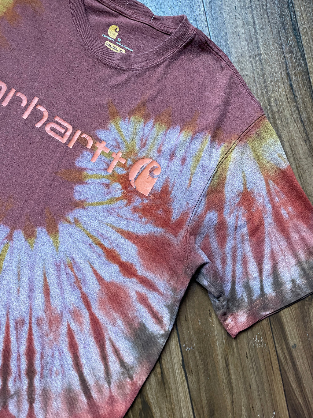 Men's Medium Carhartt Reverse Tie Dye Short Sleeve Oversized T-Shirt